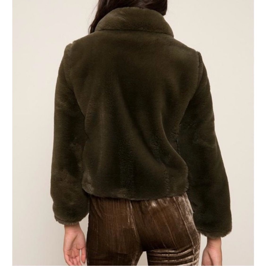 Other NWT Lucy Paris Esmeralda Faux Fur Coat Olive Green Size M Size M / US 6-8 / IT 42-44 - 2 Thumbnail
