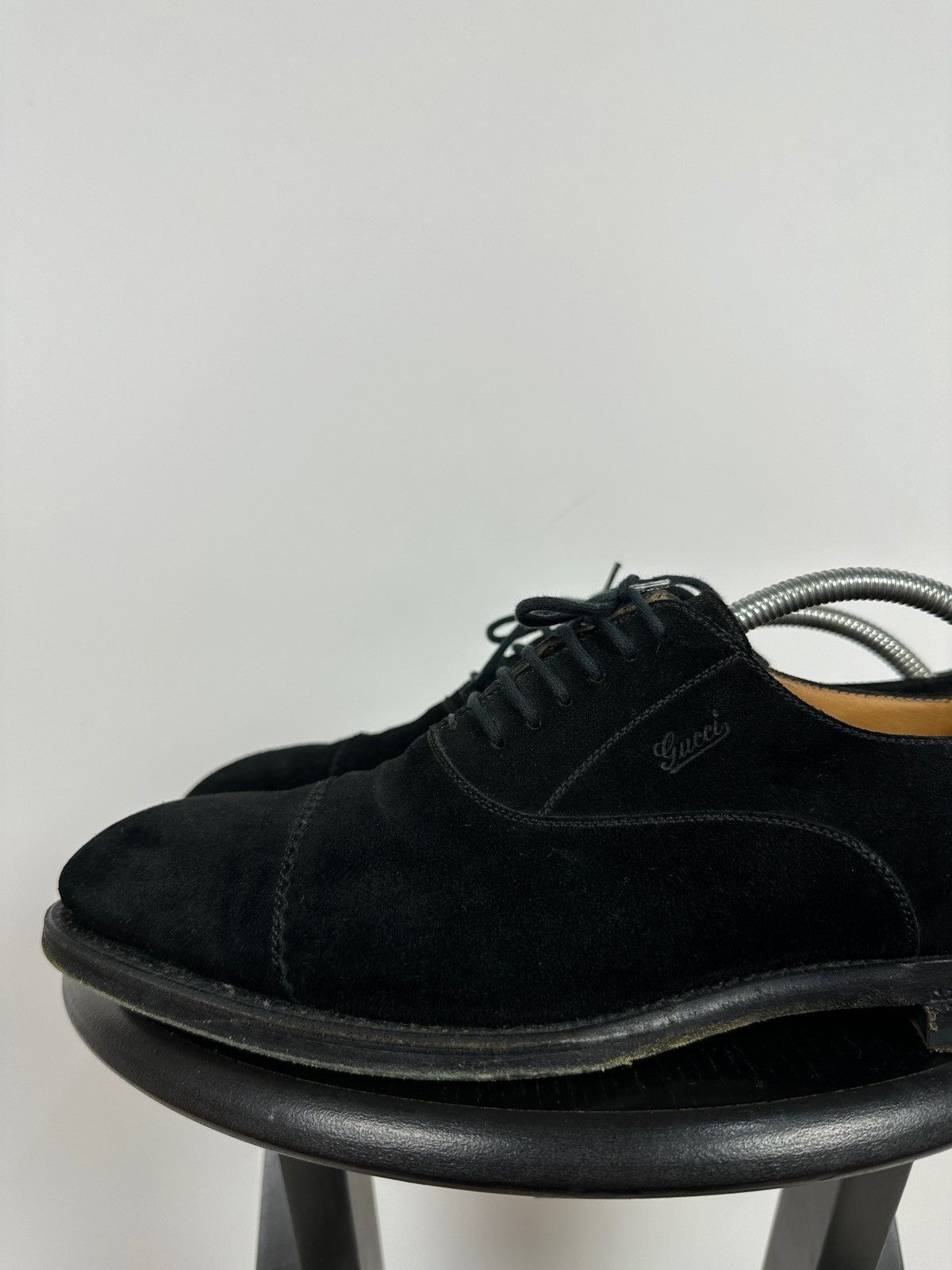 Gucci Gucci Black Suede Leather Oxford Dress Shoes Size US 9 / EU 42 - 15 Thumbnail