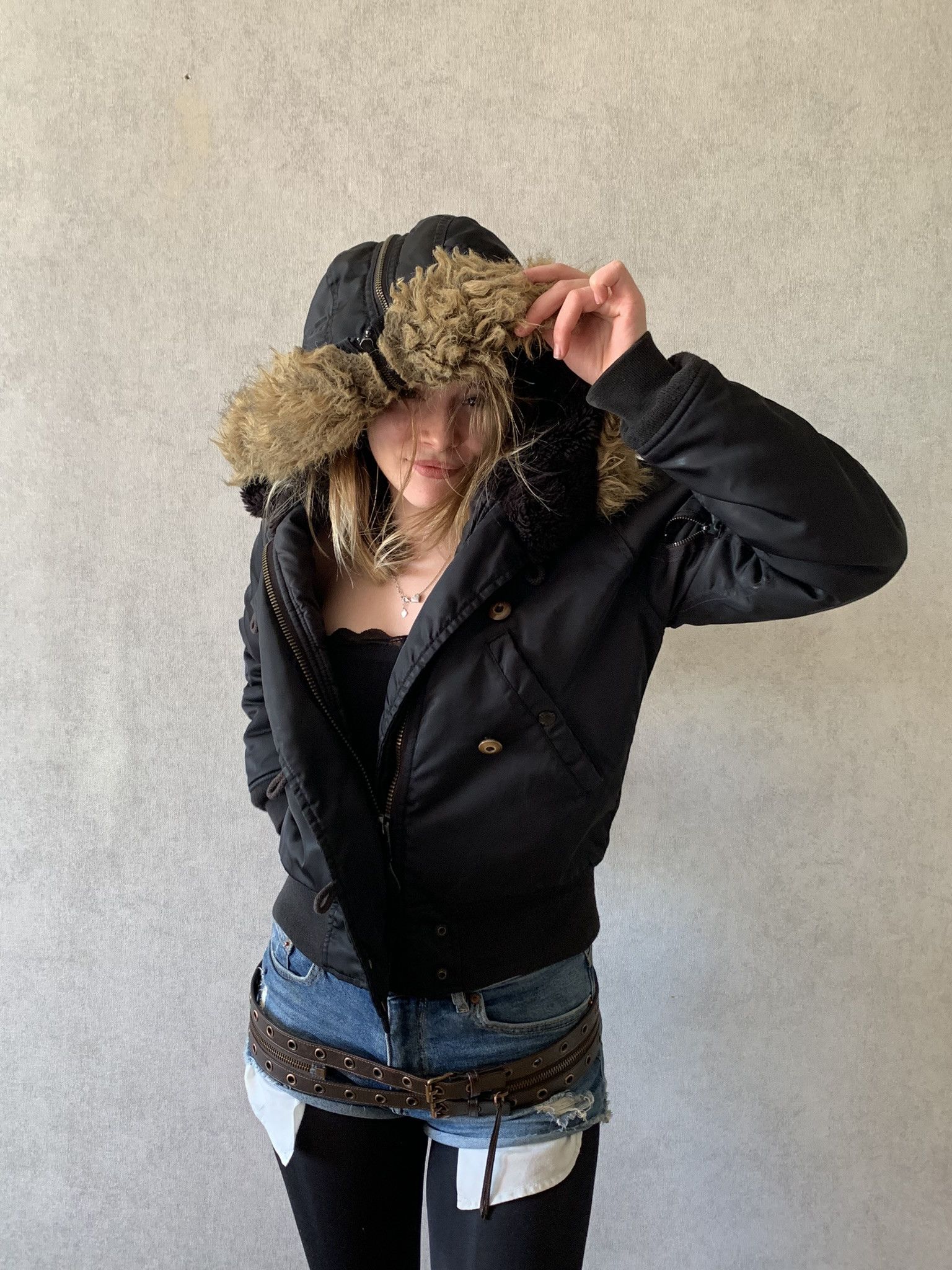 Schott Rare SCHOTT N2-B Zip Fur Alaska Bomber Jacket Avant-garde Size XS / US 0-2 / IT 36-38 - 1 Thumbnail