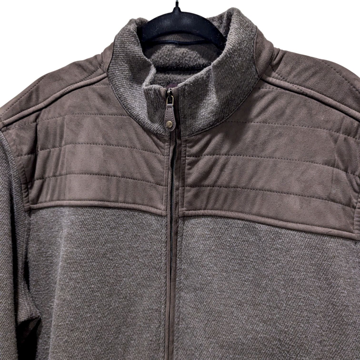 Johnston & Murphy Johnston & Murphy Quilted-Yoke Fleece Full-Zip Up Jacket XXL Size US XXL / EU 58 / 5 - 3 Thumbnail