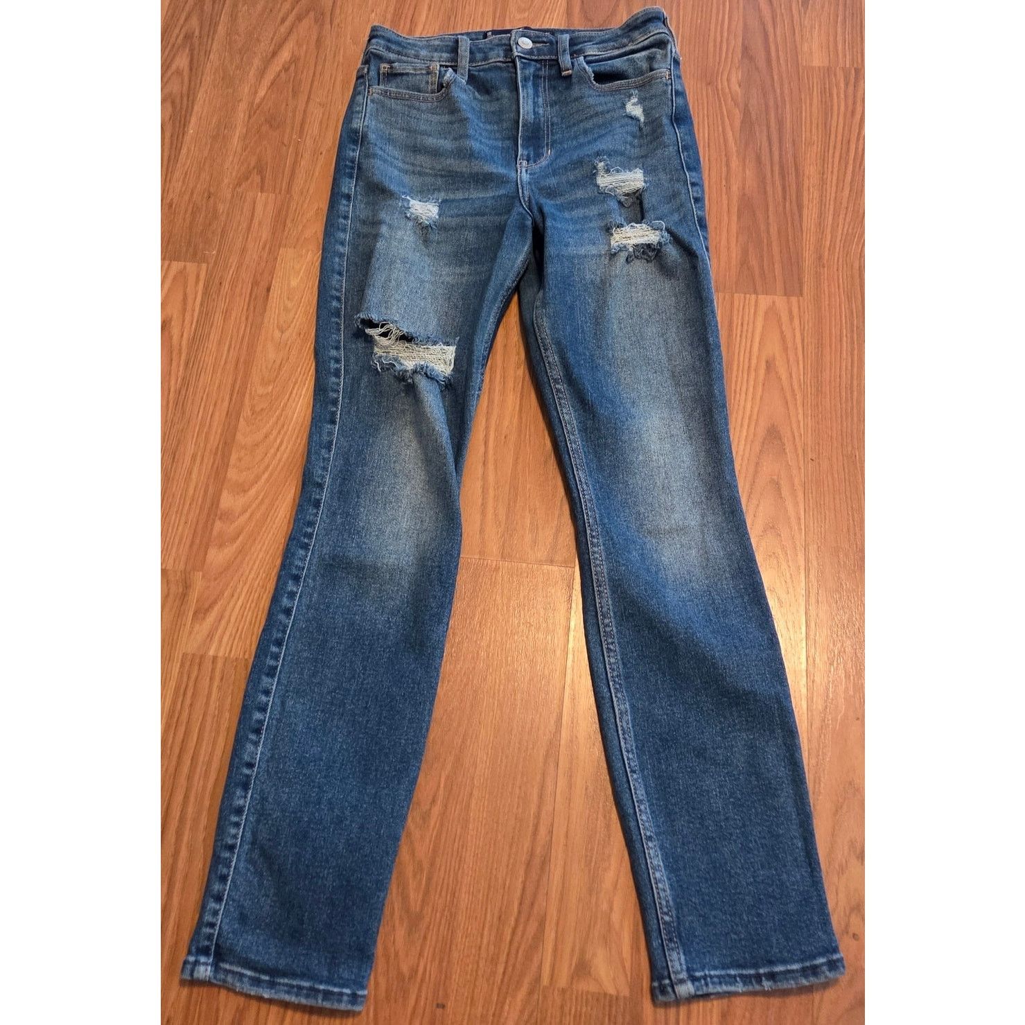 Hollister Hollister Ultra High-Rise Acid Wash Distressed Jeans Size 25" / US 0 / IT 36 - 2 Thumbnail