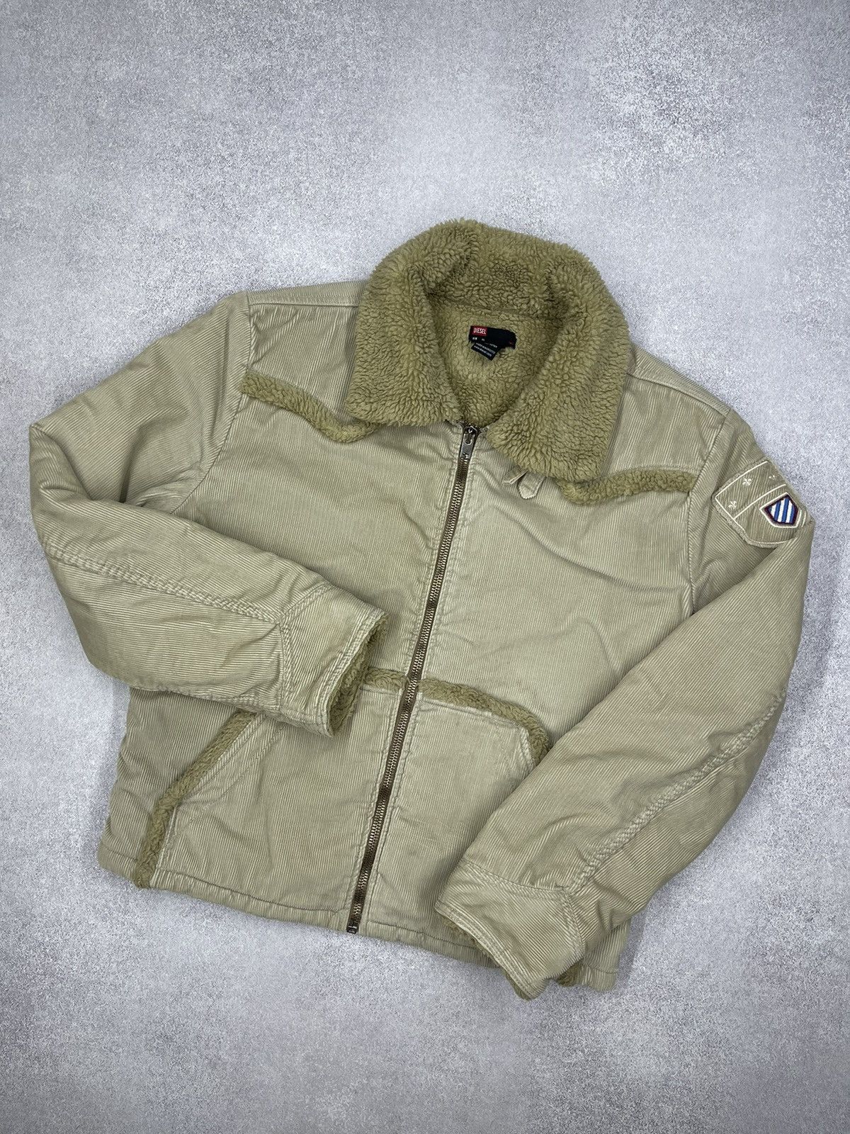 Diesel Vintage Diesel Corduroy Velvet Sherpa Jacket Avant Garde Size US XL / EU 56 / 4 - 1 Thumbnail