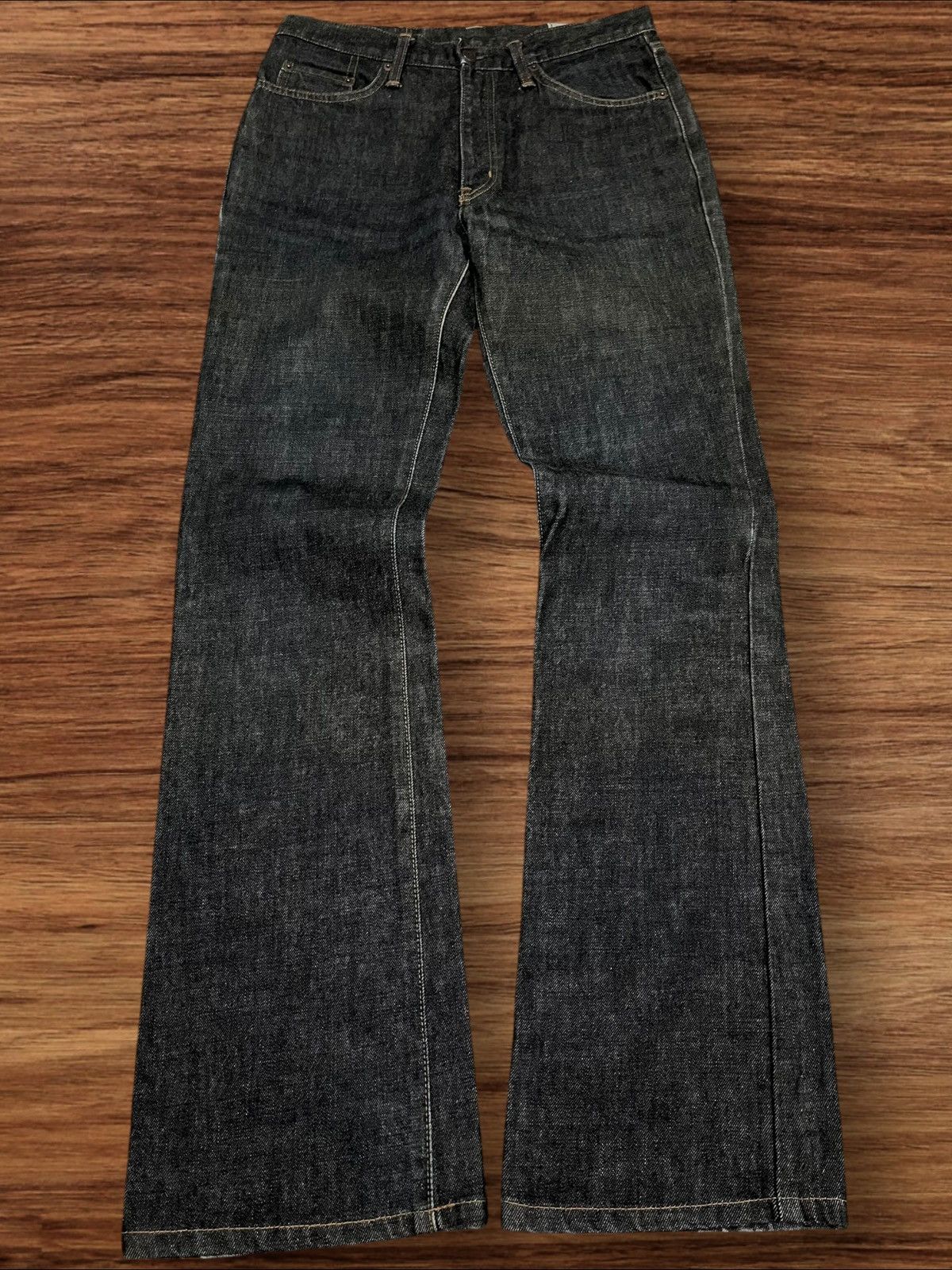 Vintage Japanese Brand Edwin Extra Indigo Washed Flare Jeans