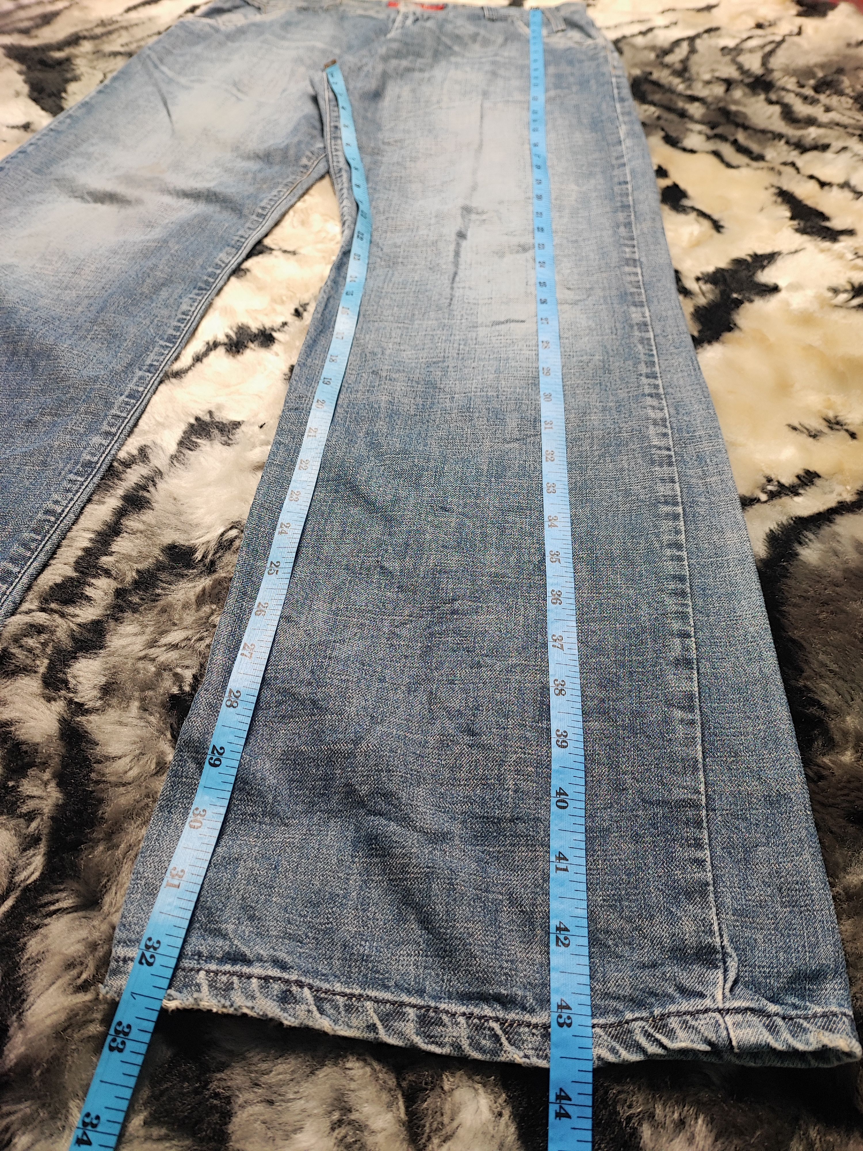 Jean Miss Sixty Bootcut Vintage Washed Flared Jeans Y2K Size 31" - 7 Thumbnail
