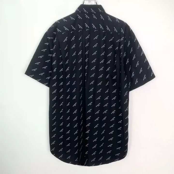 Balenciaga Balenciaga Logo Bullet Screen Full Print Lapel Short Sleeve Size US XXS / EU 40 - 2 Thumbnail