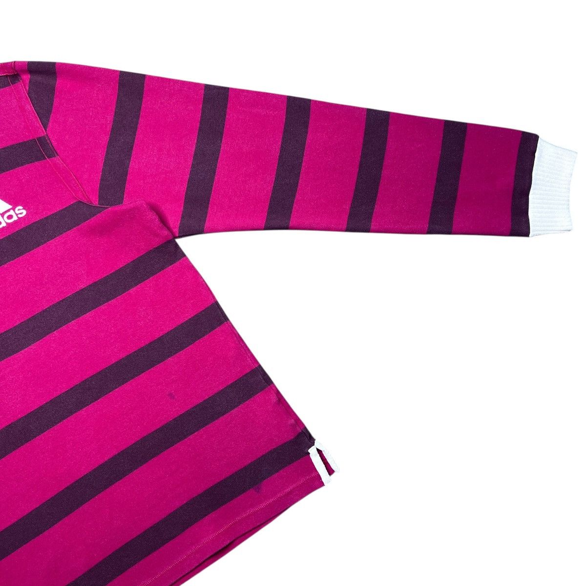 Adidas Vtg 2010 Adidas Striped Number 16 Rugby Long Sleeve Shirt Size US L / EU 52-54 / 3 - 7 Thumbnail