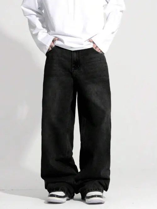 Other Washed VINTAGE 90s baggy jeans pants Size US 36 / EU 52 - 1 Thumbnail
