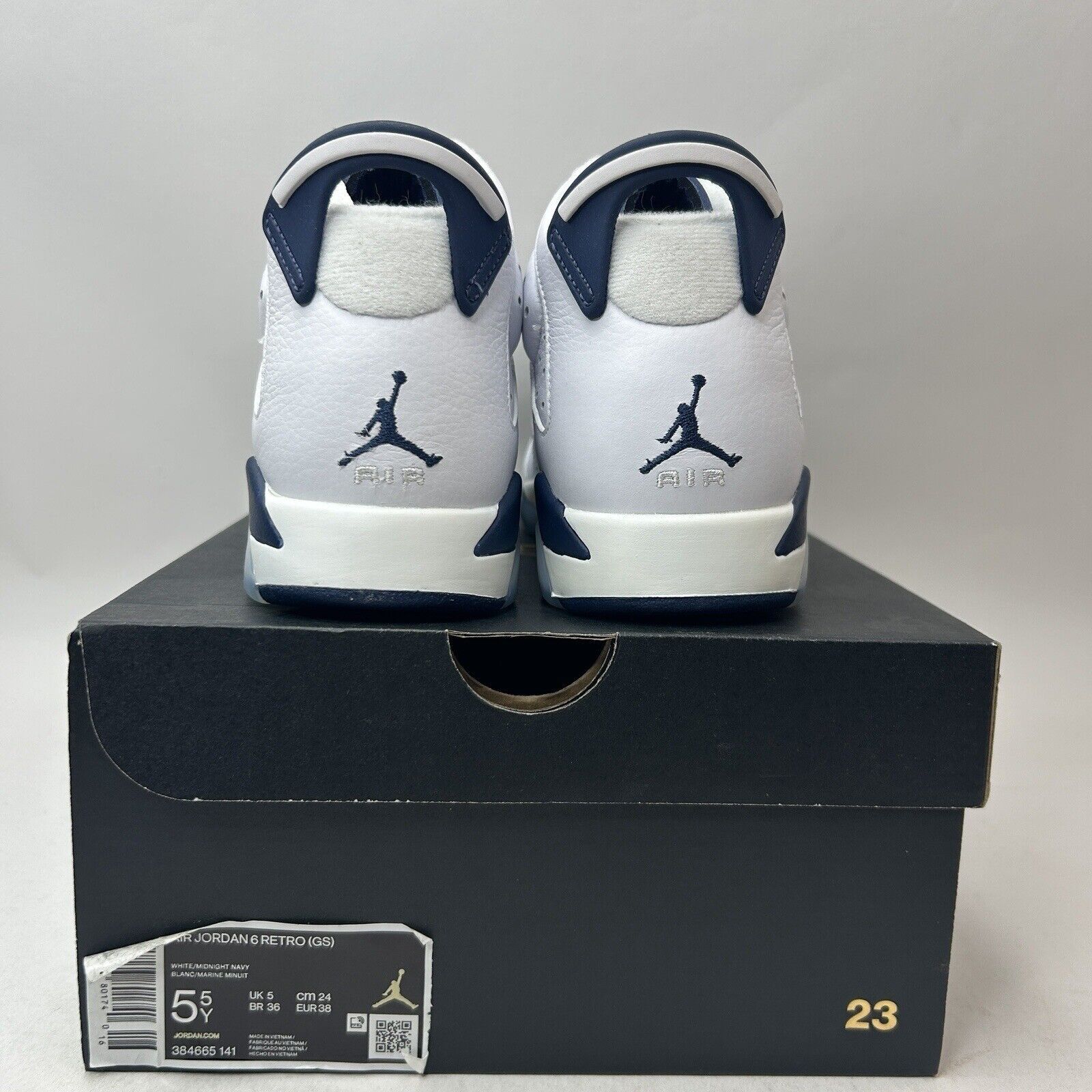 Nike Nike Shoes Air Jordan 6 Retro GS “Midnight Navy” 2023 Size US 7 / IT 37 - 4 Thumbnail