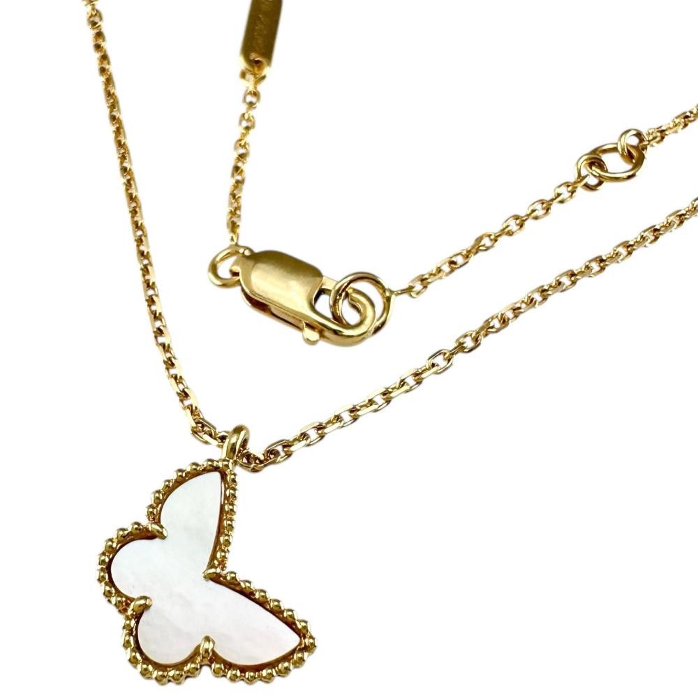 Van Cleef & Arpels Van Cleef & Arpels Sweet Papillon Au750 White Mother-of-Pearl Necklace Precious Metal Necklace DUTY FREE for USA