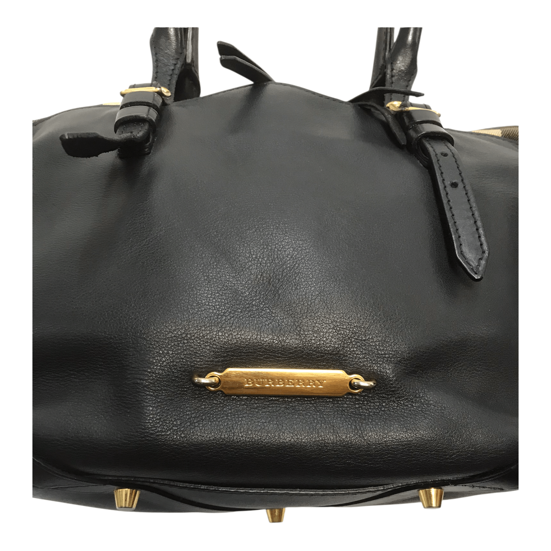 Burberry Burberry Leather Nova Check Handbag Size ONE SIZE - 5 Thumbnail