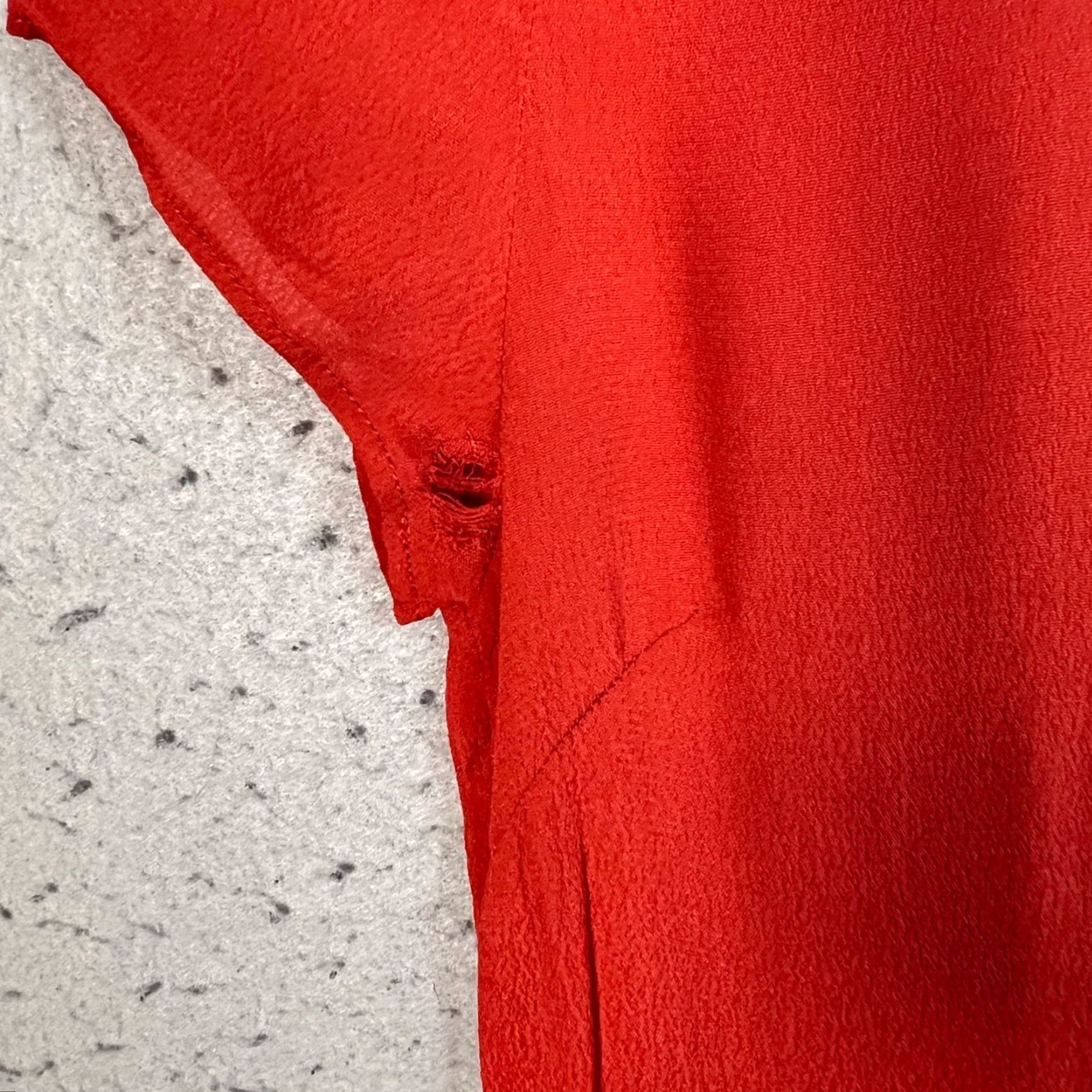 Reformation VINTAGE Reformation Dress Shirt Midi Open Back Tie Detail Cap Sleeves XS Adult Women Red 90s Womens Dress Size XS / US 0-2 / IT 36-38 - 6 Thumbnail