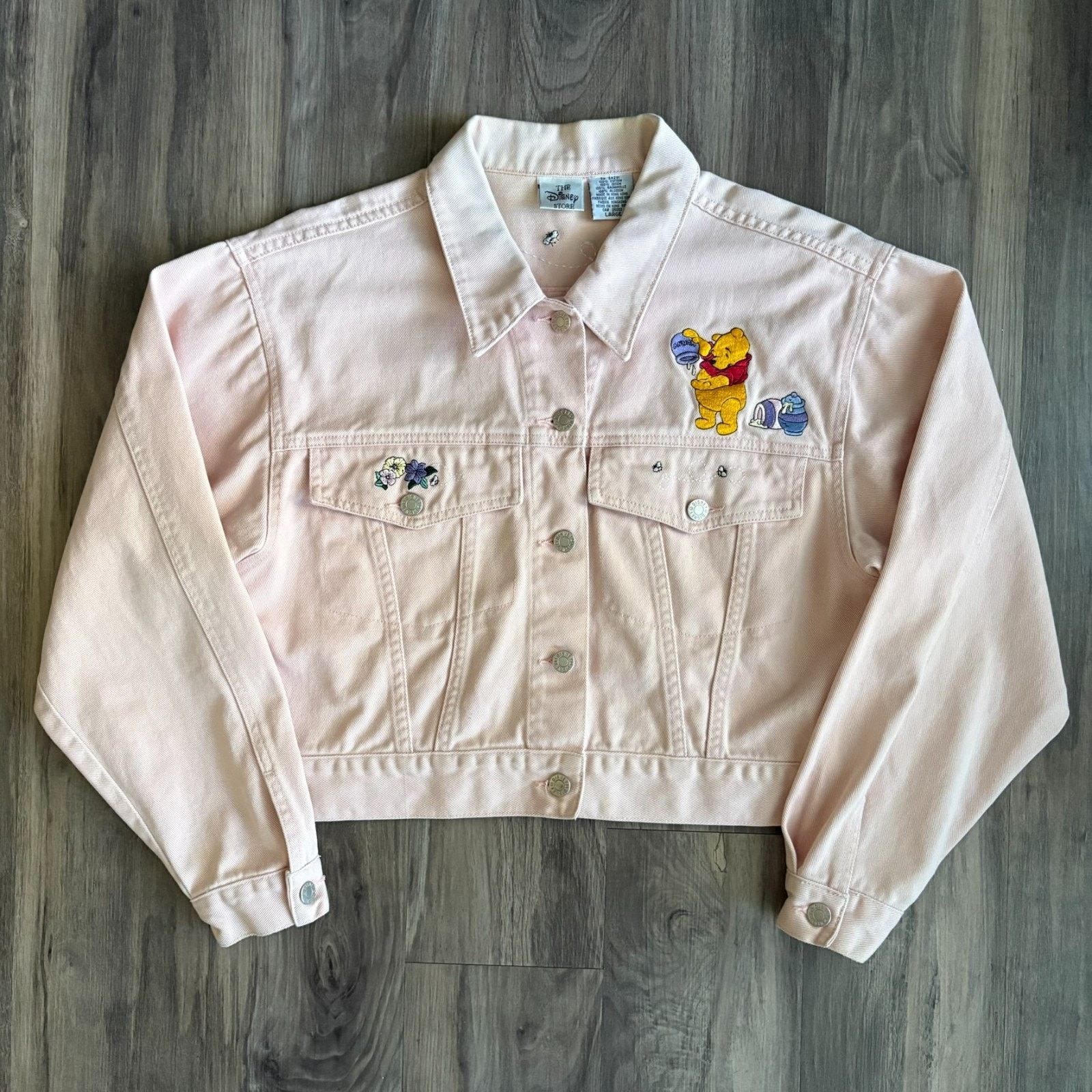 Disney × Vintage Vintage Disney Winnie The Pooh Denim Jacket Women's Size L Size L / US 10 / IT 46 - 2 Thumbnail