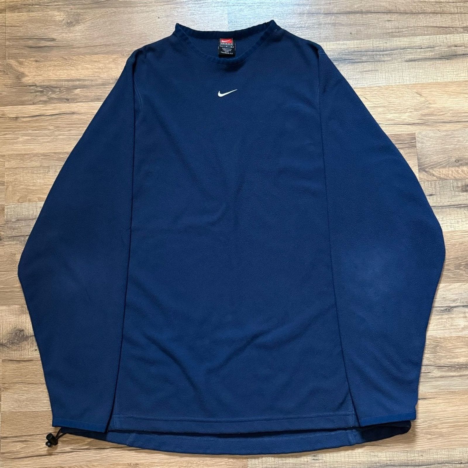 Nike 90s Nike Center Swoosh Sphere Therma Fit Fleece Crewneck Size US L / EU 52-54 / 3 - 1 Thumbnail
