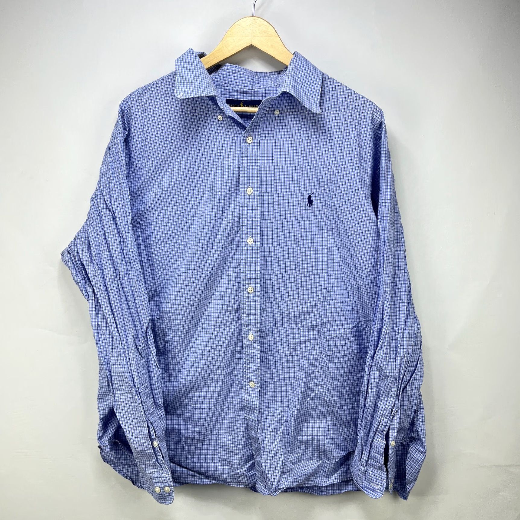 Polo Ralph Lauren VINTAGE Polo Ralph Lauren Button-Up Long Sleeve Shirt 18 Blue Mens XXL Long Sleeve Shirt Polo Ralph Lauren Button-Up 18 Blue Mens XXL Size US XXL / EU 58 / 5 - 2 Thumbnail