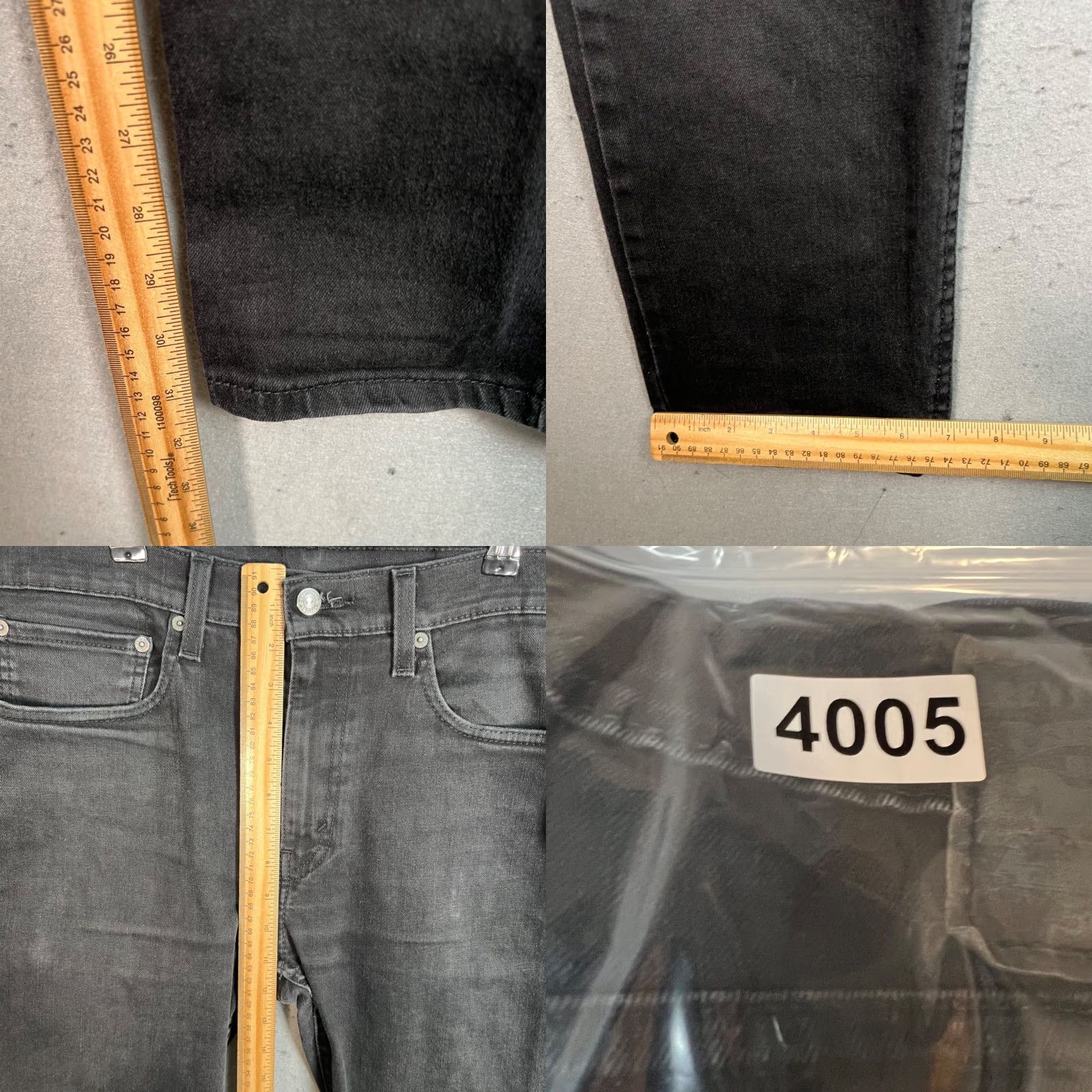 Levi's Levis 502 Jeans Mens Size 34 Regular Taper Fit Black Denim Cotton Blend Size US 34 / EU 50 - 8 Thumbnail