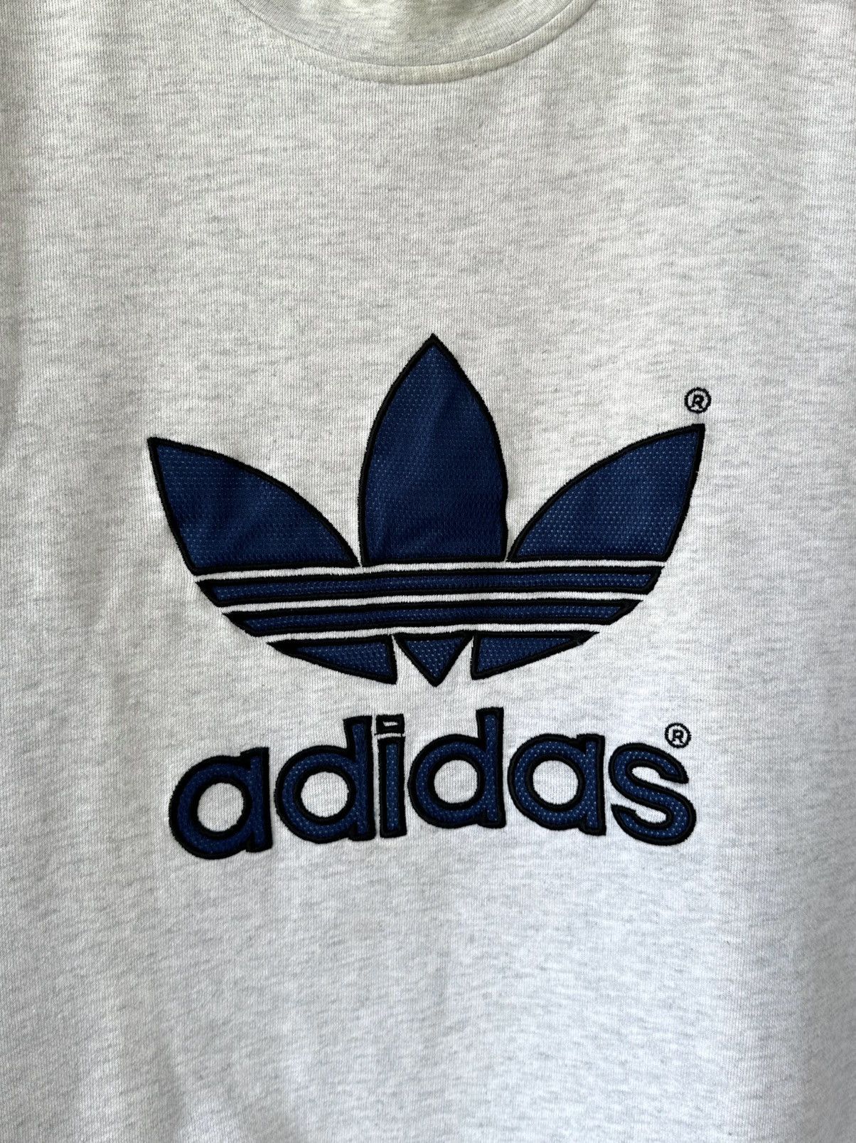 Adidas Y2K Vintage Adidas Grey Sweatshirt Size US L / EU 52-54 / 3 - 4 Thumbnail