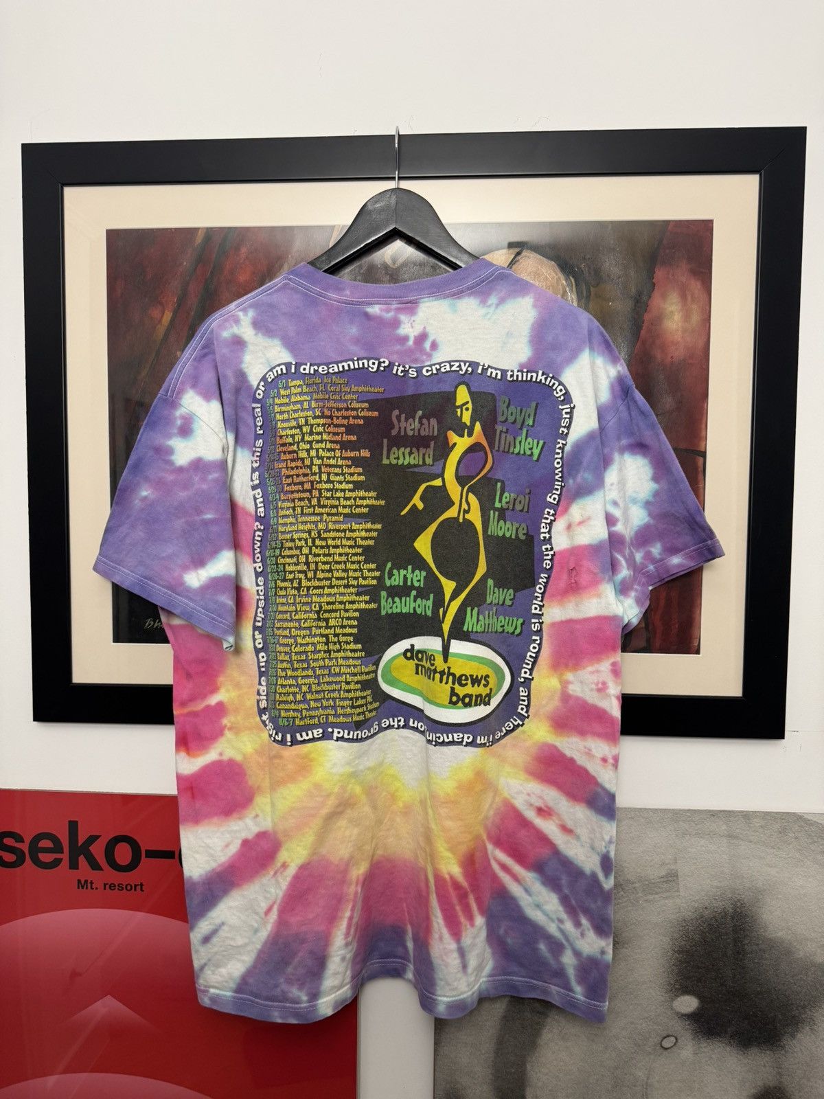 Band Tees Vintage 90s Dave Matthews World Tour Band Tee Tye Dye Og 99 Size US XL / EU 56 / 4 - 2 Thumbnail