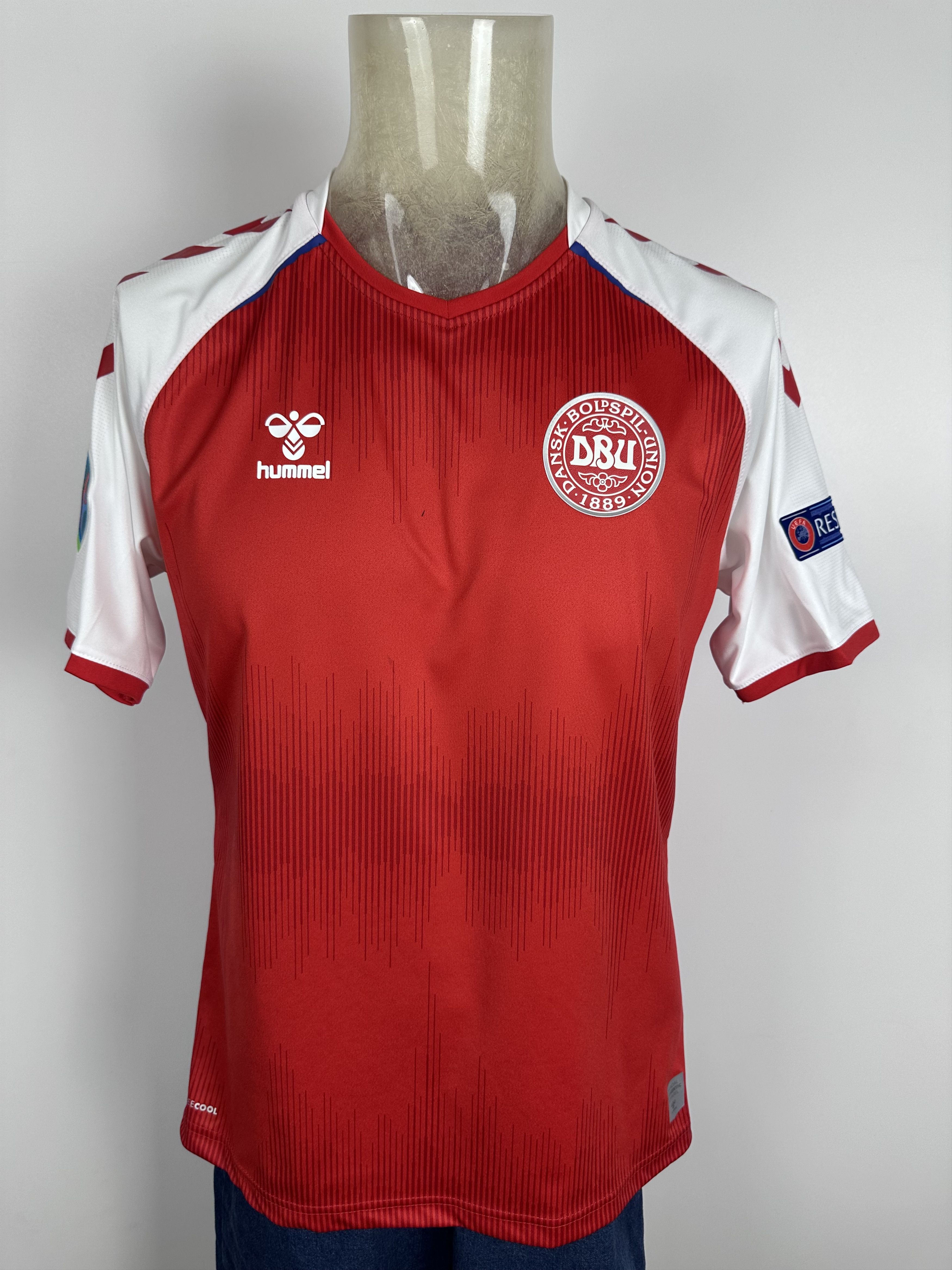 Hummel DENMARK 2021 22 HOME FOOTBALL SHIRT SOCCER JERSEY HUMMEL RED Size US L / EU 52-54 / 3 - 1 Thumbnail