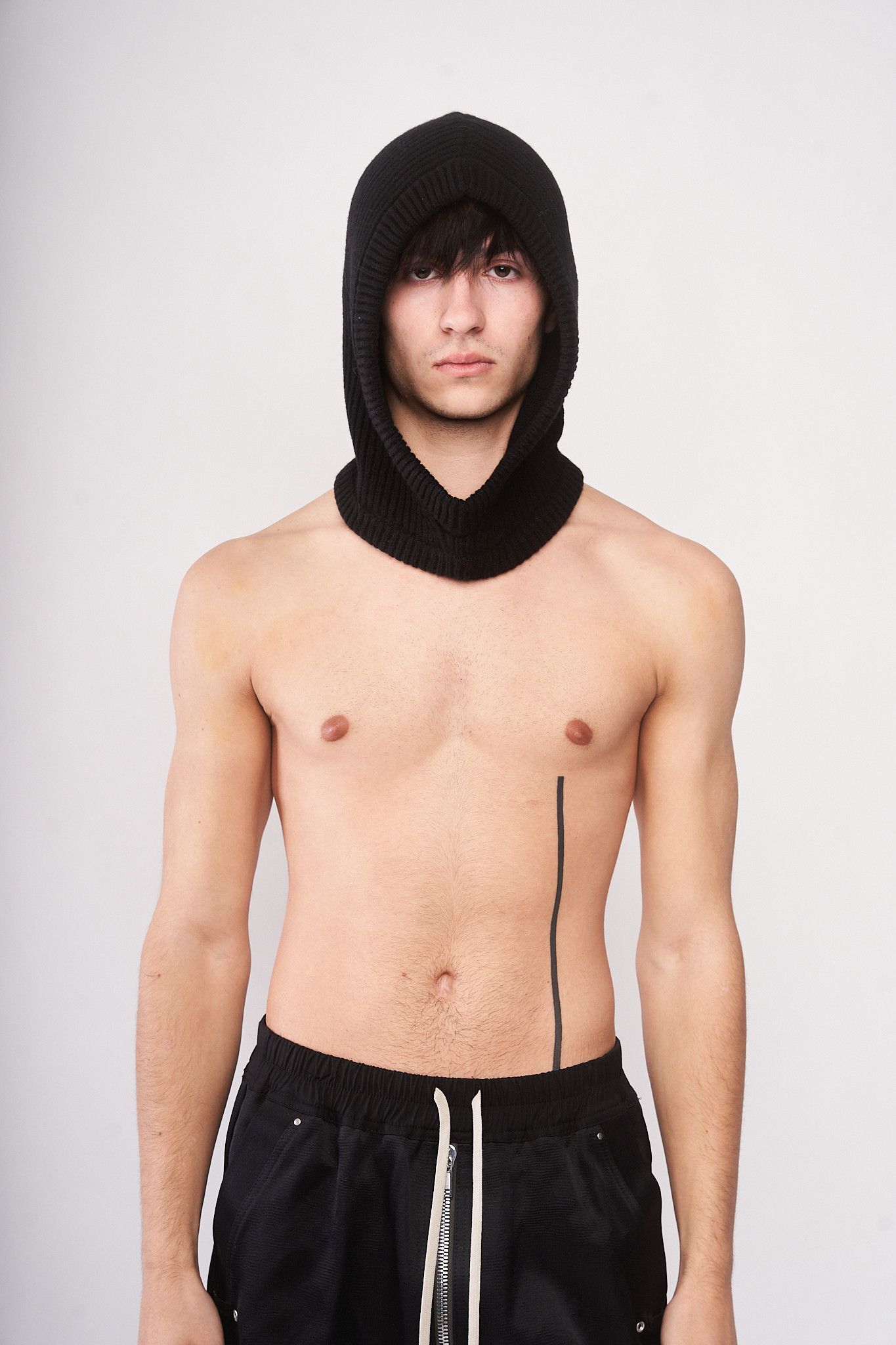 Rick Owens cashmere black hood beanie Size ONE SIZE - 1 Thumbnail