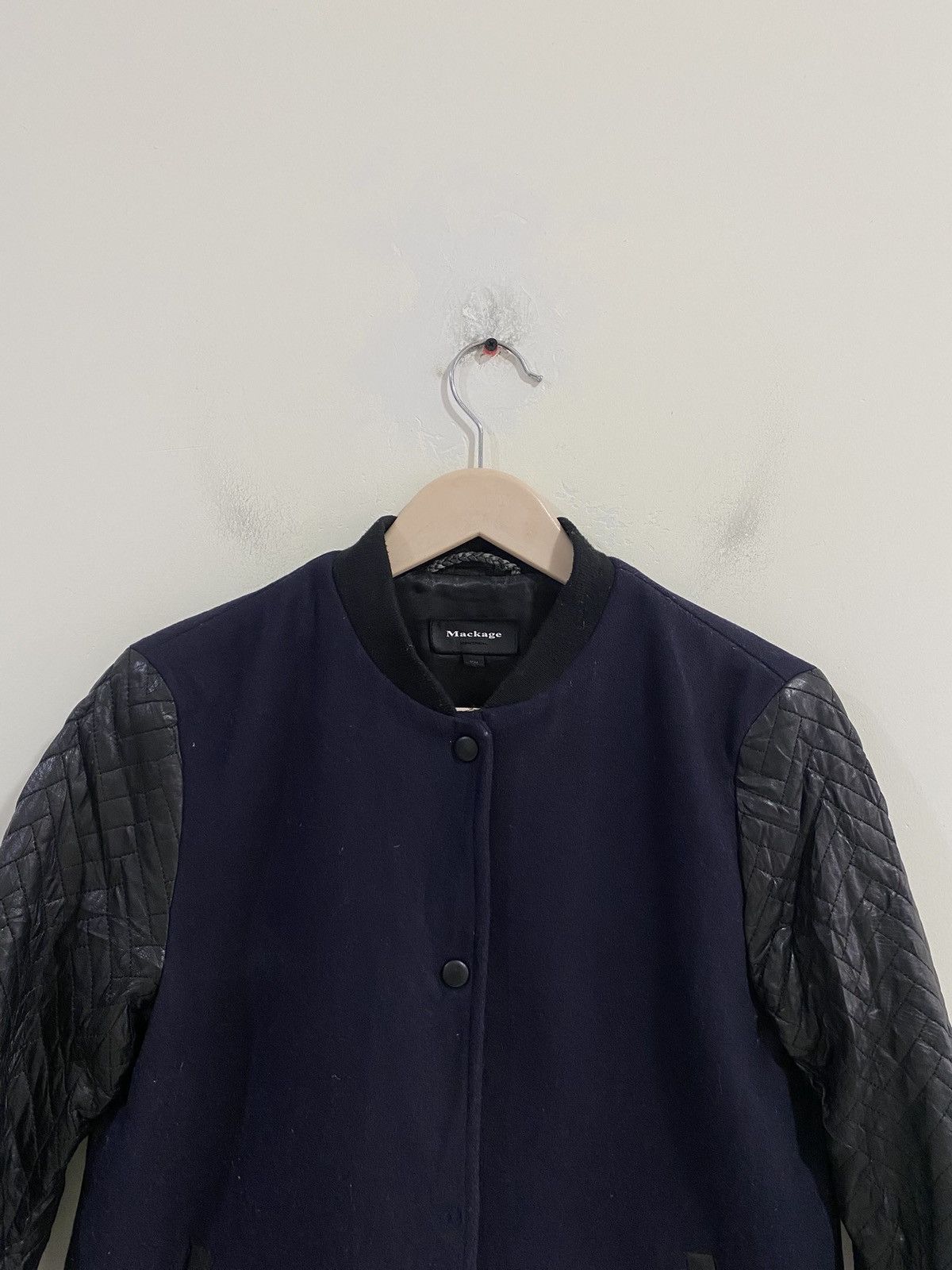 Mackage Mackage bomber jacket navy blue wool Size US M / EU 48-50 / 2 - 2 Thumbnail
