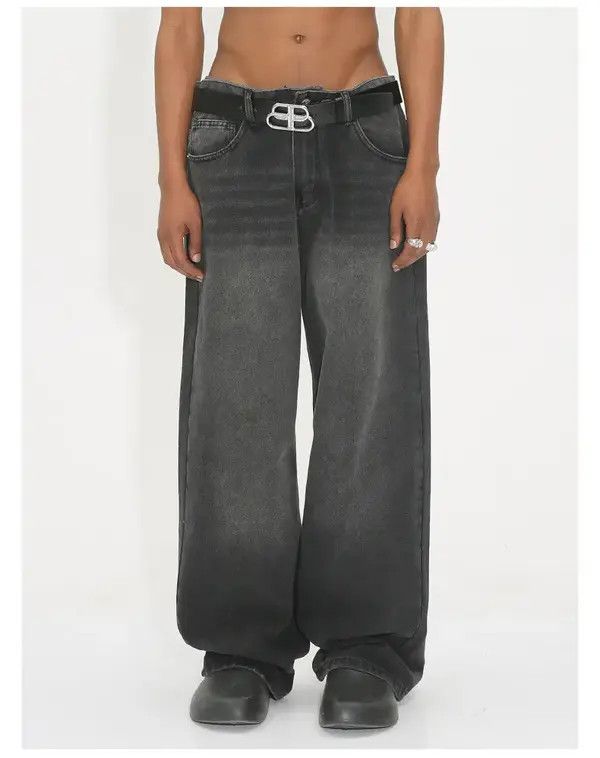 Jean Shizuku x Reiya washed faded y2k loose baggy jeans Size US 30 / EU 46 - 5 Thumbnail