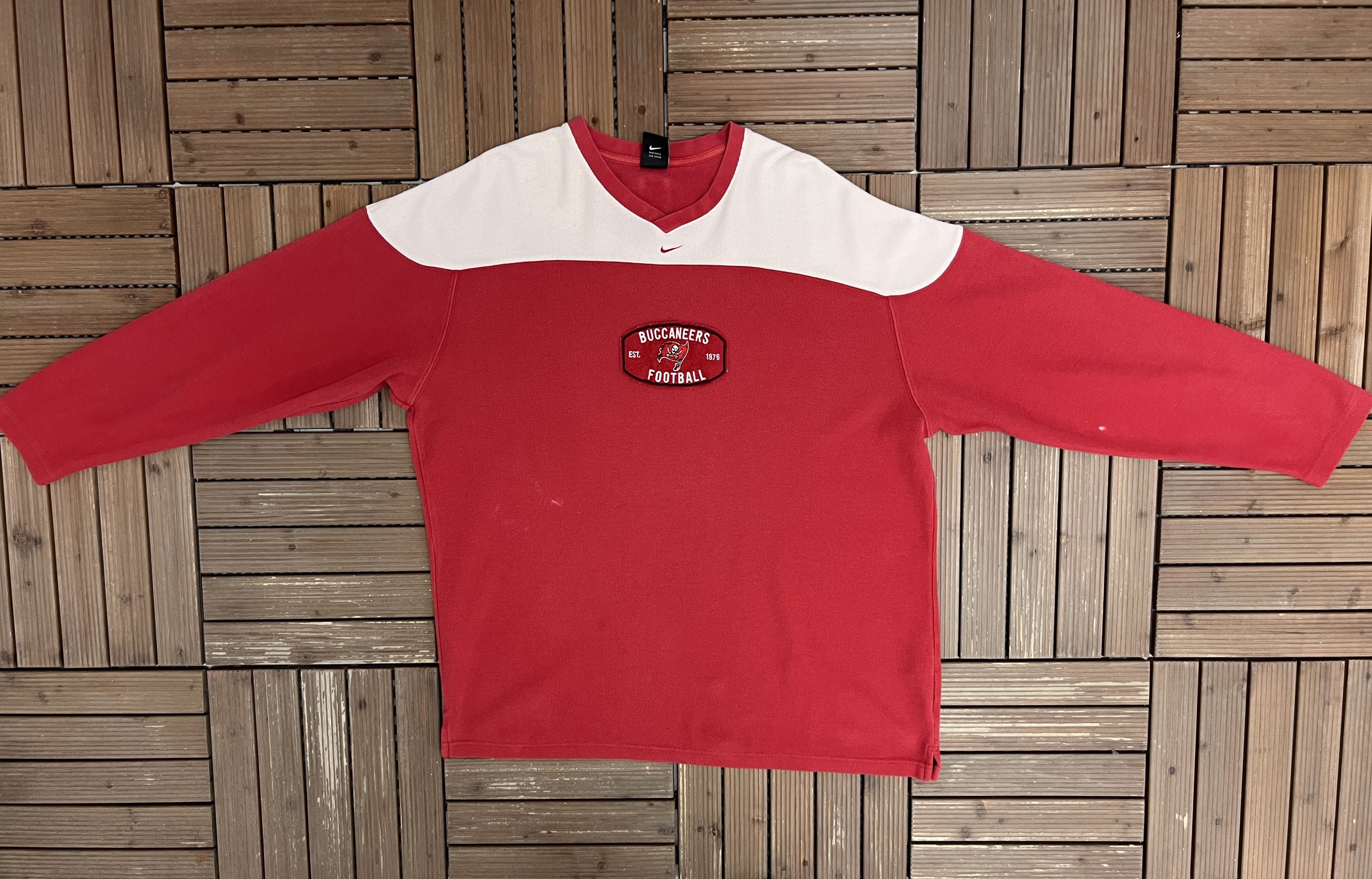 Nike × Vintage Tampa Bay Buccaneers Nike Vintage Red Long Sleeve Tee Size US XL / EU 56 / 4 - 5 Thumbnail