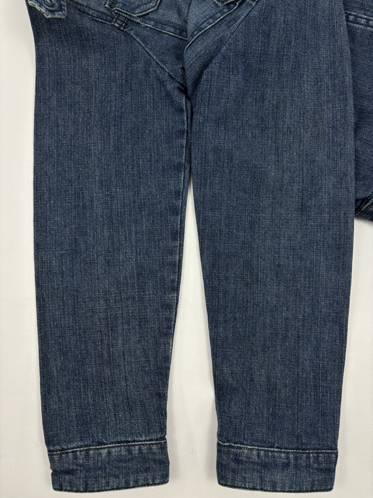 Burberry × Burberry Prorsum × Vintage BURBERRYS Nova Check Trim Denim Blue Trucker Buttons Jacket Jean Crop Bomber XS-S Size XS / US 0-2 / IT 36-38 - 20 Thumbnail