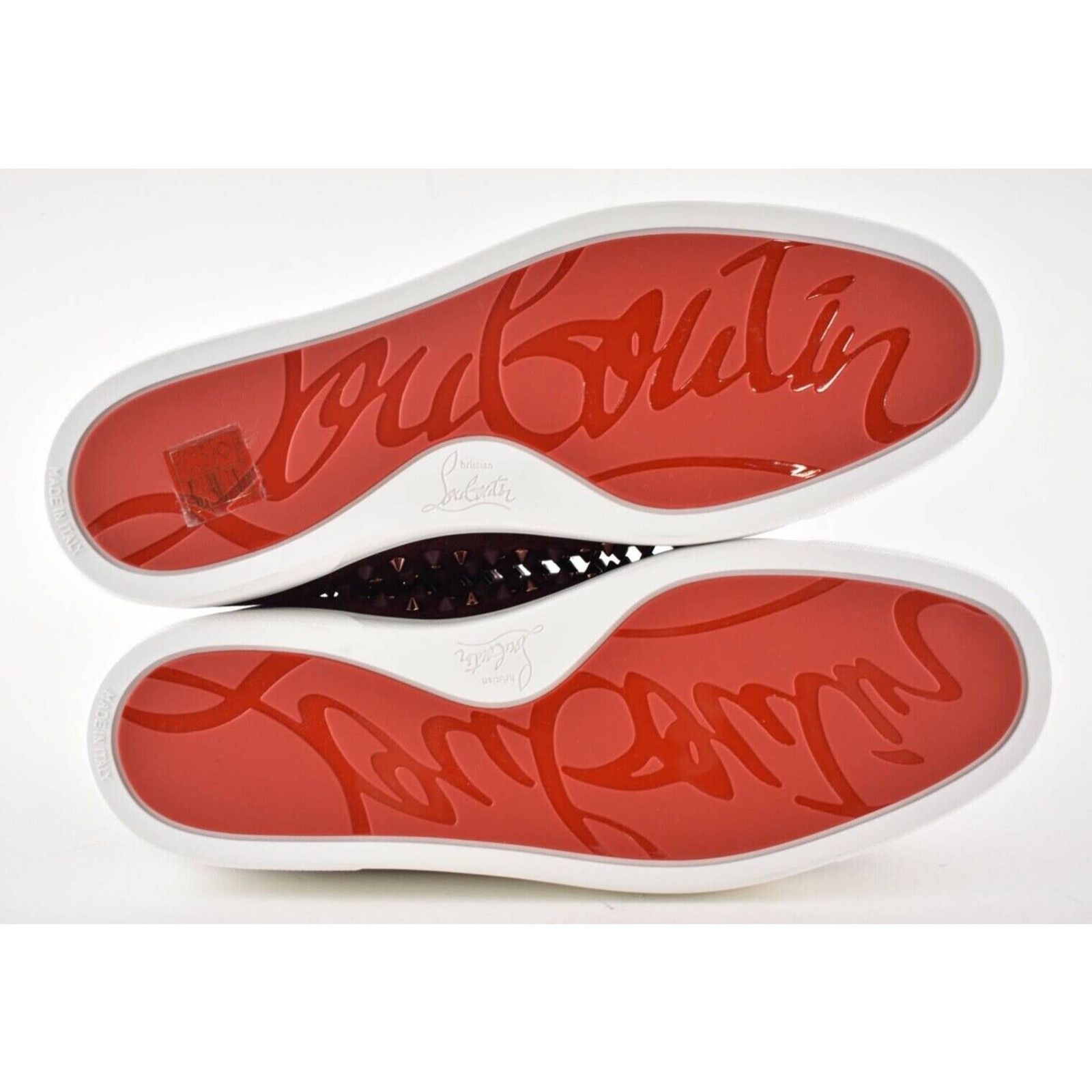 Christian Louboutin Christian Louboutin Mens Louis Flat Spike Prunus Red Mix Size US 7 / EU 40 - 12 Thumbnail