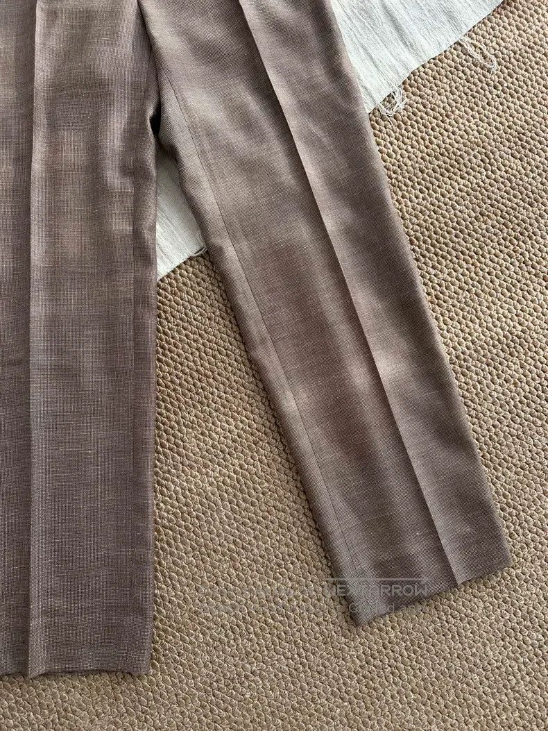 Loro Piana Loro Piana Silk Straight Casual Suit Pants, Brown Size 27" / US 4 / IT 40 - 3 Thumbnail