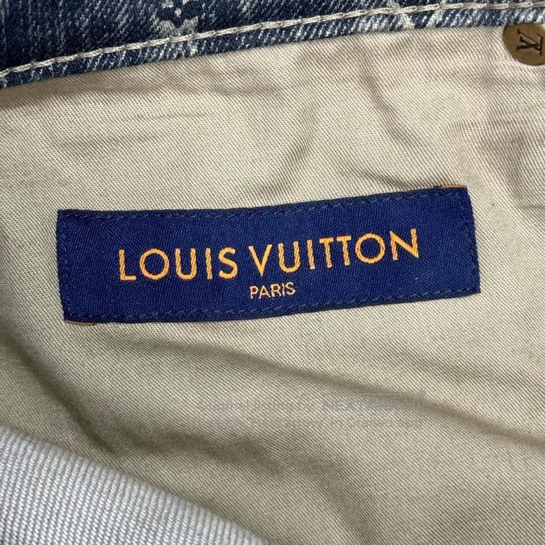 Louis Vuitton Louis Vuitton Green Rendering Full Logo Denim Pants Size US 34 / EU 50 - 5 Thumbnail