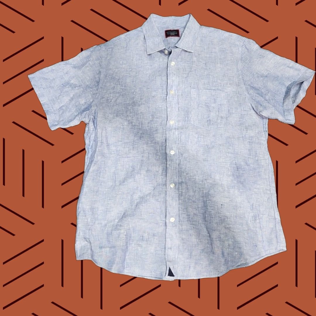UNTUCKit UNTUCKit Men Blue Short Sleeve Button-Up Casual Shirt Slim Fit M Regular Button-Down Size US M / EU 48-50 / 2 - 1 Thumbnail