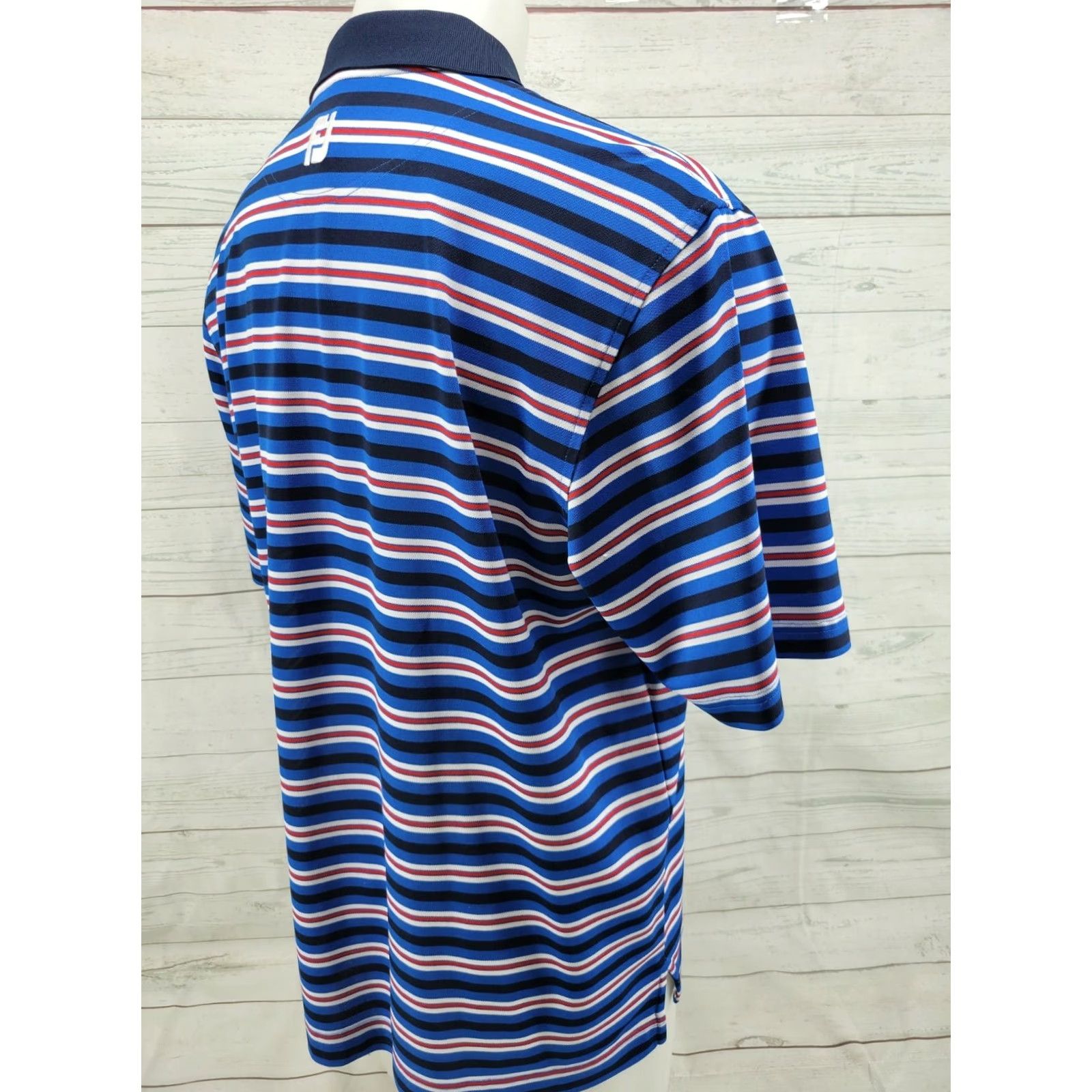 Footjoy FootJoy FJ Golf Polo Shirt Mens Large Blue Red Black Striped Logo Shirt Polo Sportswear Casual Golf Size US L / EU 52-54 / 3 - 5 Thumbnail