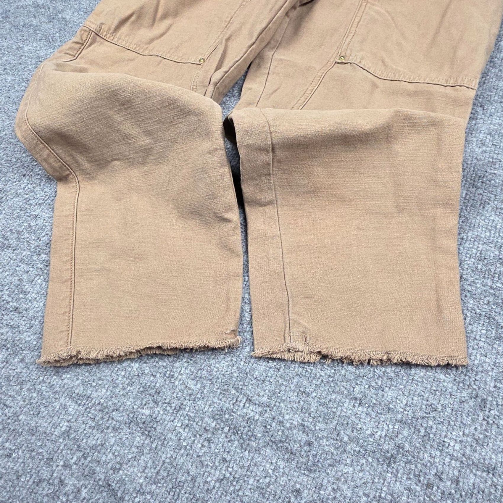Frame FRAME Twisted Utility Pants Women's 24 Brown Workwear Frayed Hem 100% Cotton Pants Regular Women Size 42" / US 20 - 3 Thumbnail