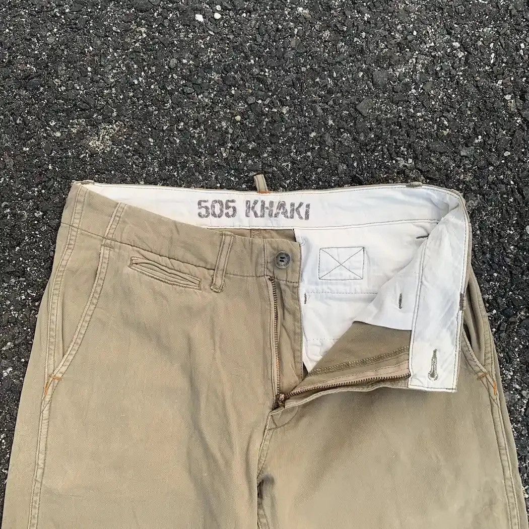Edwin W31 L32 🔥Vtg Edwin Type 505 Khaki Cinch Back Trousers Pants Size US 31 - 6 Thumbnail