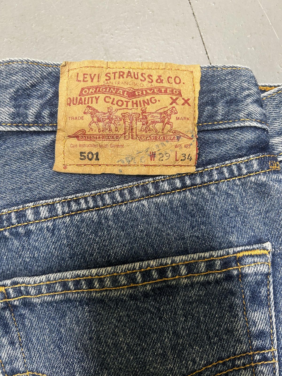 Levi's Levi's 501 Vintage Blue Jeans - Classic Fit Size US 29 - 4 Thumbnail