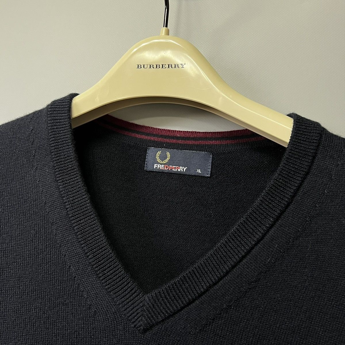Fred Perry × Vintage Fred Perry Merino Wool Vest y2k men’s navy Size US XL / EU 56 / 4 - 6 Thumbnail