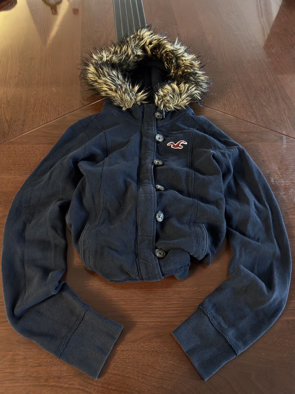 If Six Was Nine × Japanese Brand × Le Grande Bleu (L.G.B.) Vintage Fur Hood Buttons Japanese LGB Style Hoodie Size US S / EU 44-46 / 1 - 1 Thumbnail