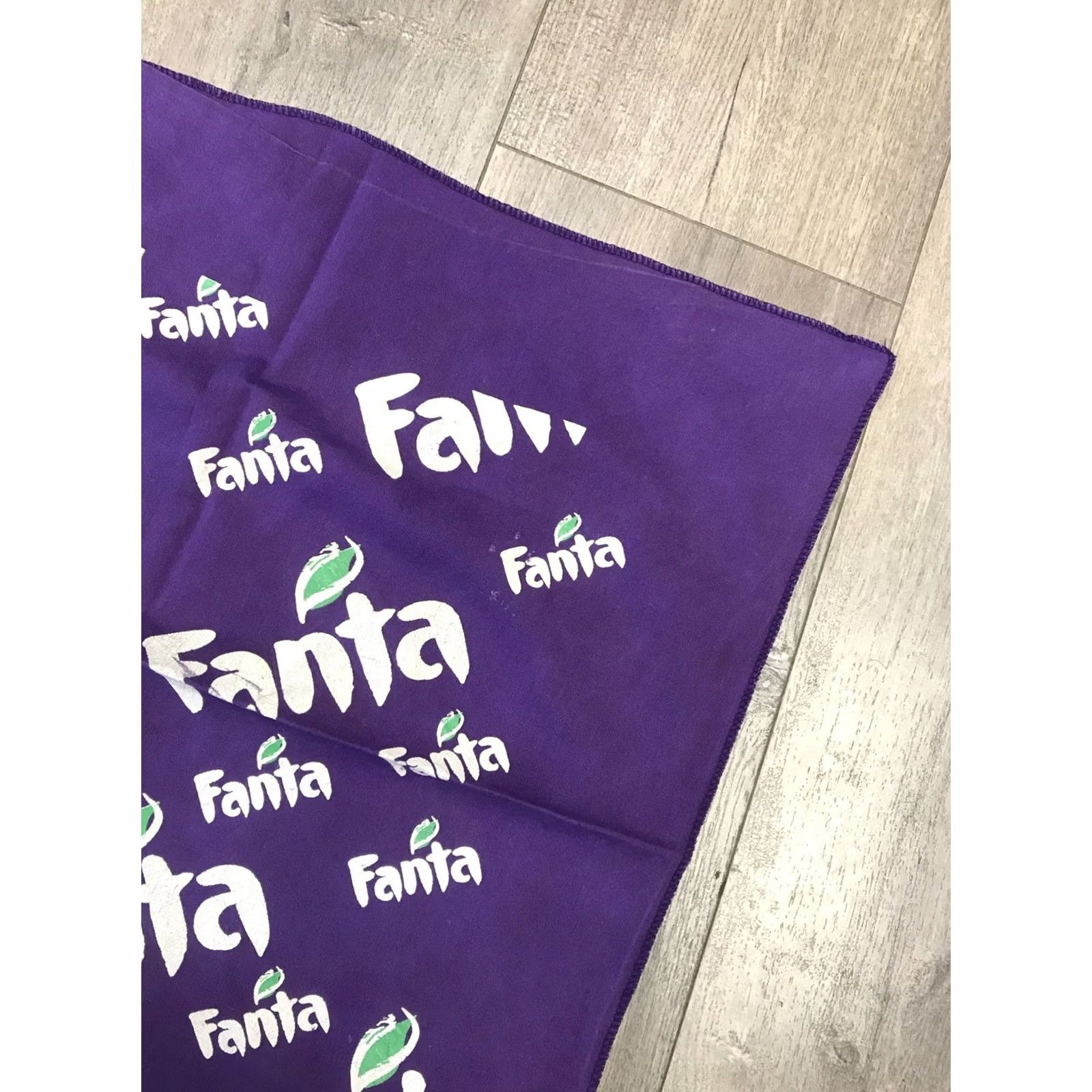 Vintage VINTAGE Fanta Purple Bandanna Handkerchief 20 Inch X 20 Inch 1980s-1990s Adult Size ONE SIZE - 5 Thumbnail