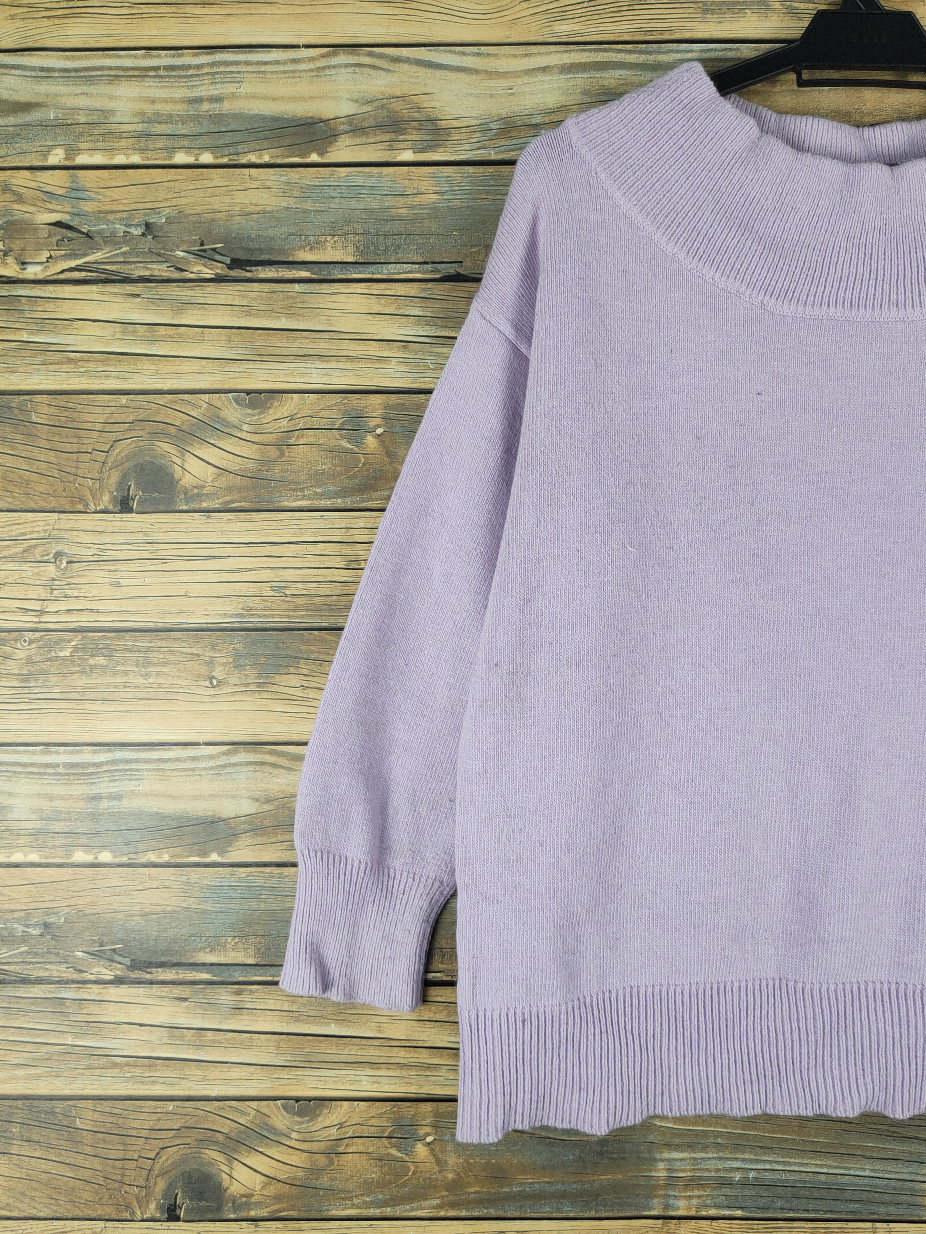 Homespun Knitwear The Virgnia Purple Knitwear Sweatshirts #W1181 Size M / US 6-8 / IT 42-44 - 3 Thumbnail