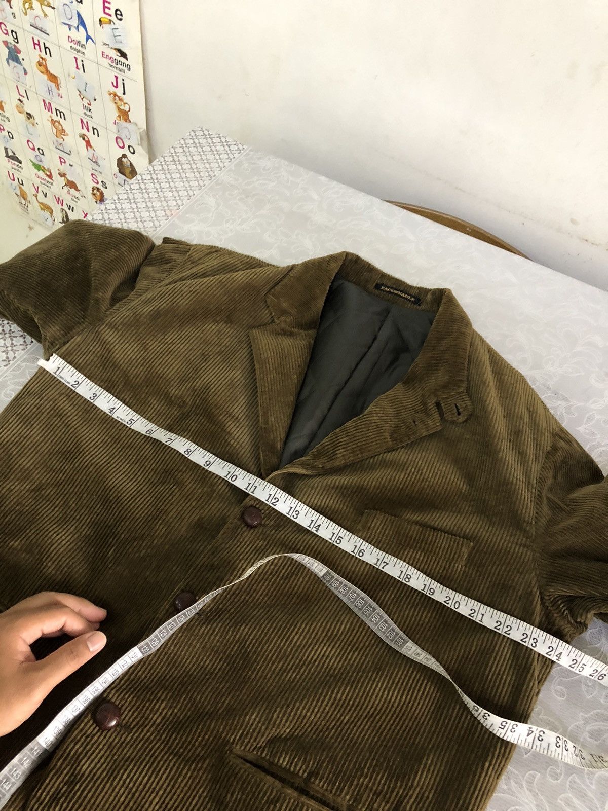 Faconnable Vtg 90s Faconnable Corduroy Leather Elbow Jacket Blazer Size US L / EU 52-54 / 3 - 22 Thumbnail