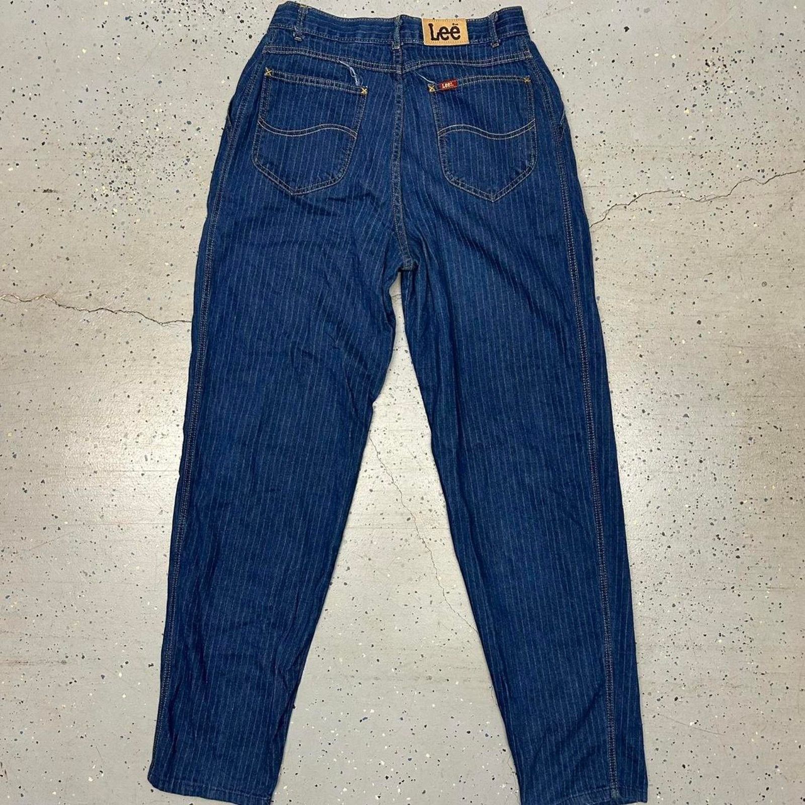 Lee vintage Lee blue pinstripe straight-leg jeans Size 36" / US 14 / IT 50 - 6 Thumbnail