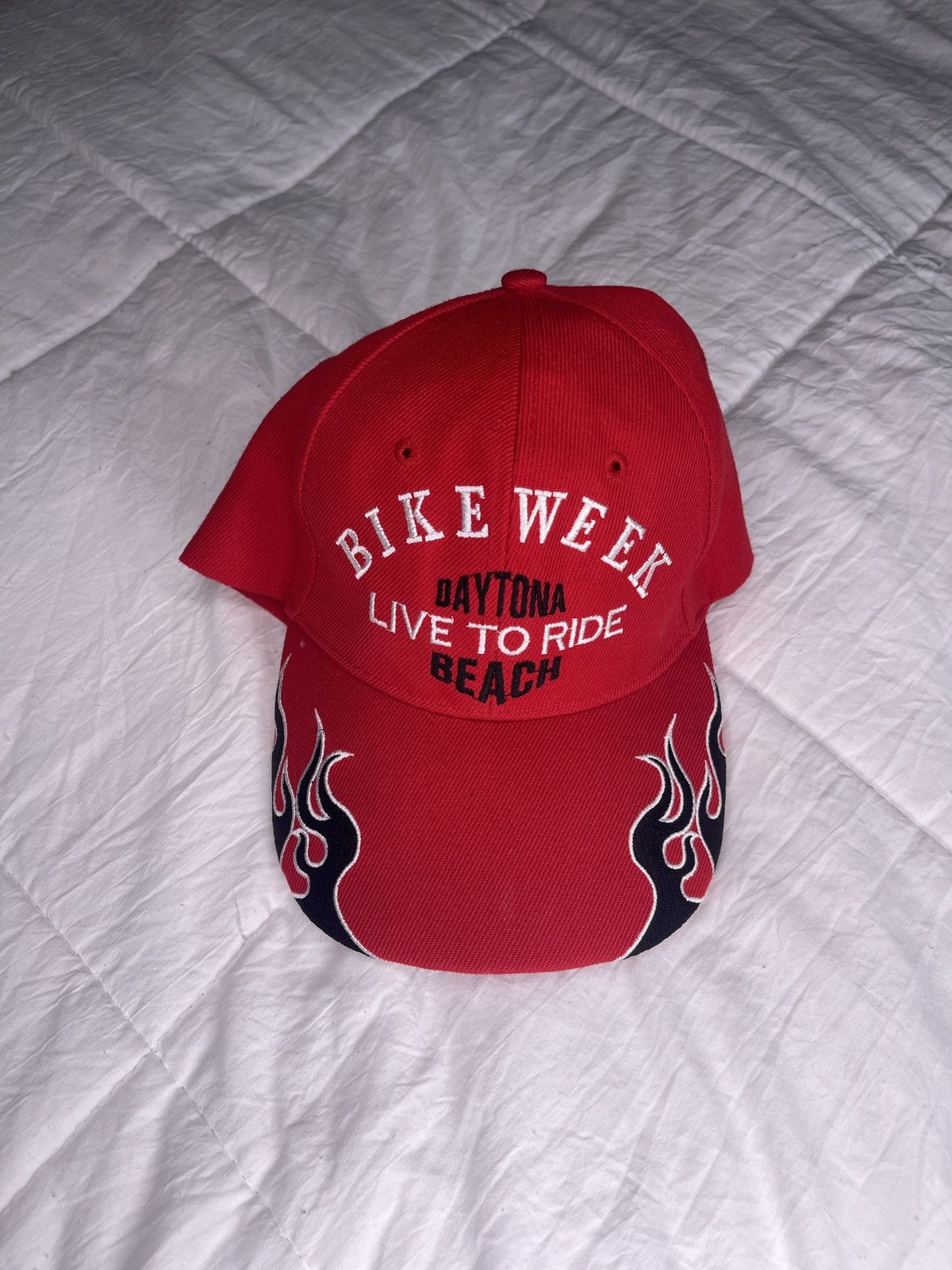 Other Red Bike Week Cap with Flame Design Size ONE SIZE - 1 Thumbnail