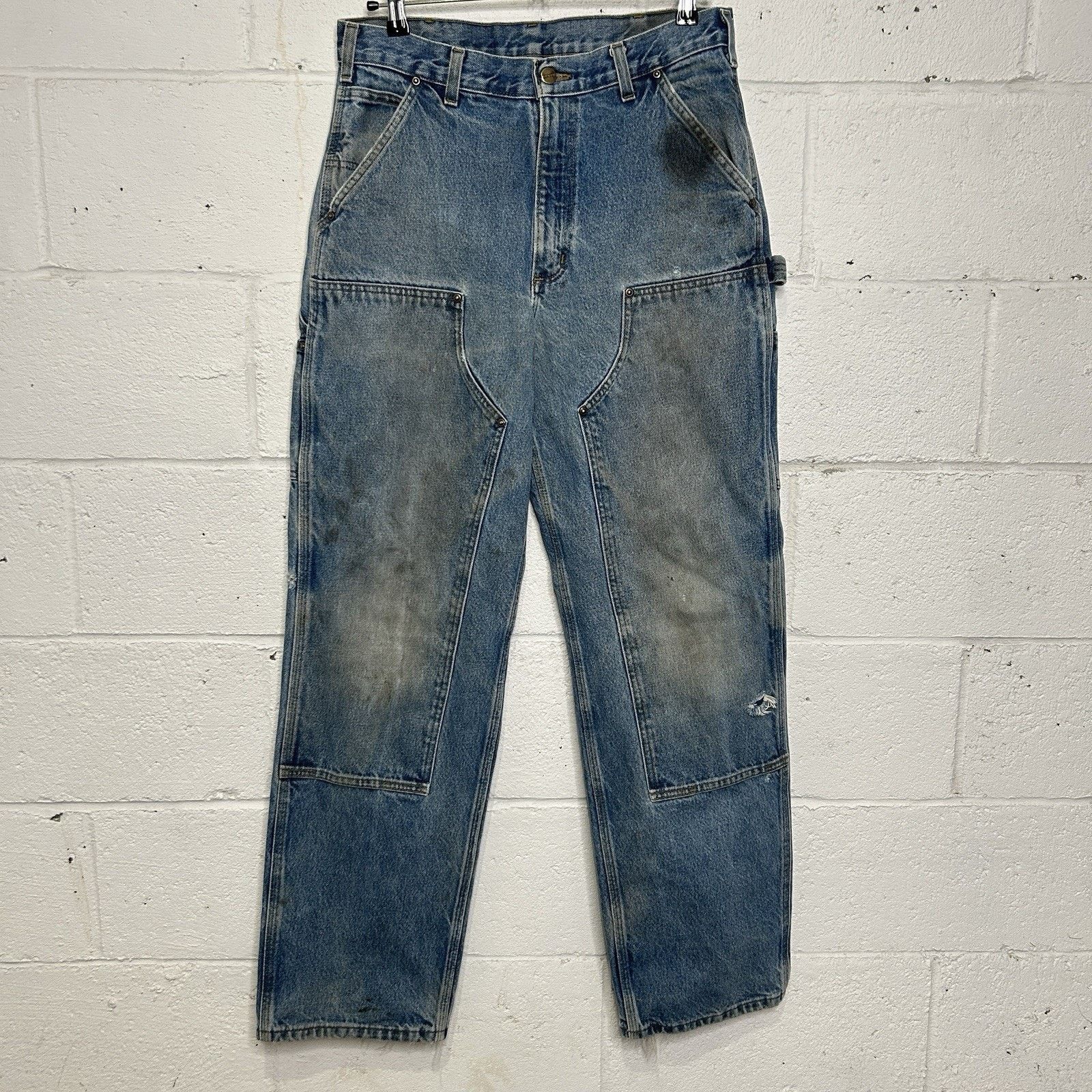 Carhartt Vintage Carhartt Logger Denim DoubleKnee Pants “Darkstone” Size US 32 / EU 48 - 1 Thumbnail