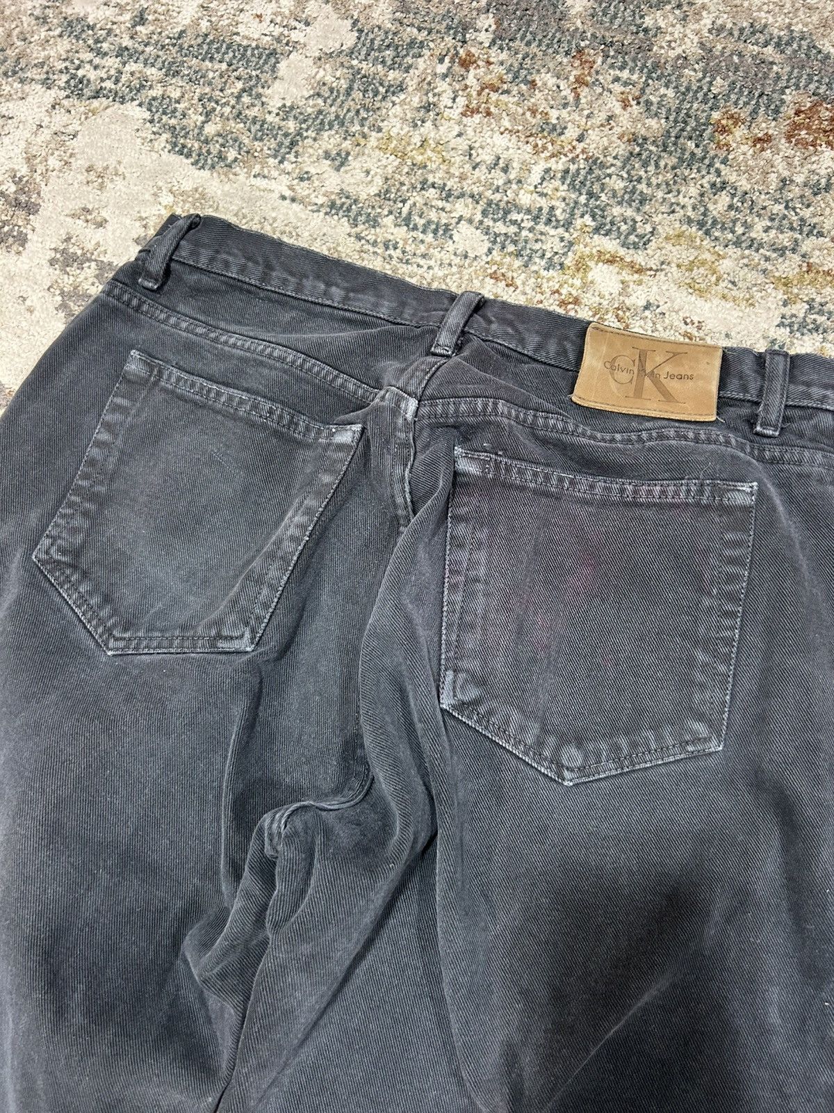 Calvin Klein Vintage Y2k Calvin Klein Black Washed Straight Fit Jeans Size US 32 / EU 48 - 6 Thumbnail