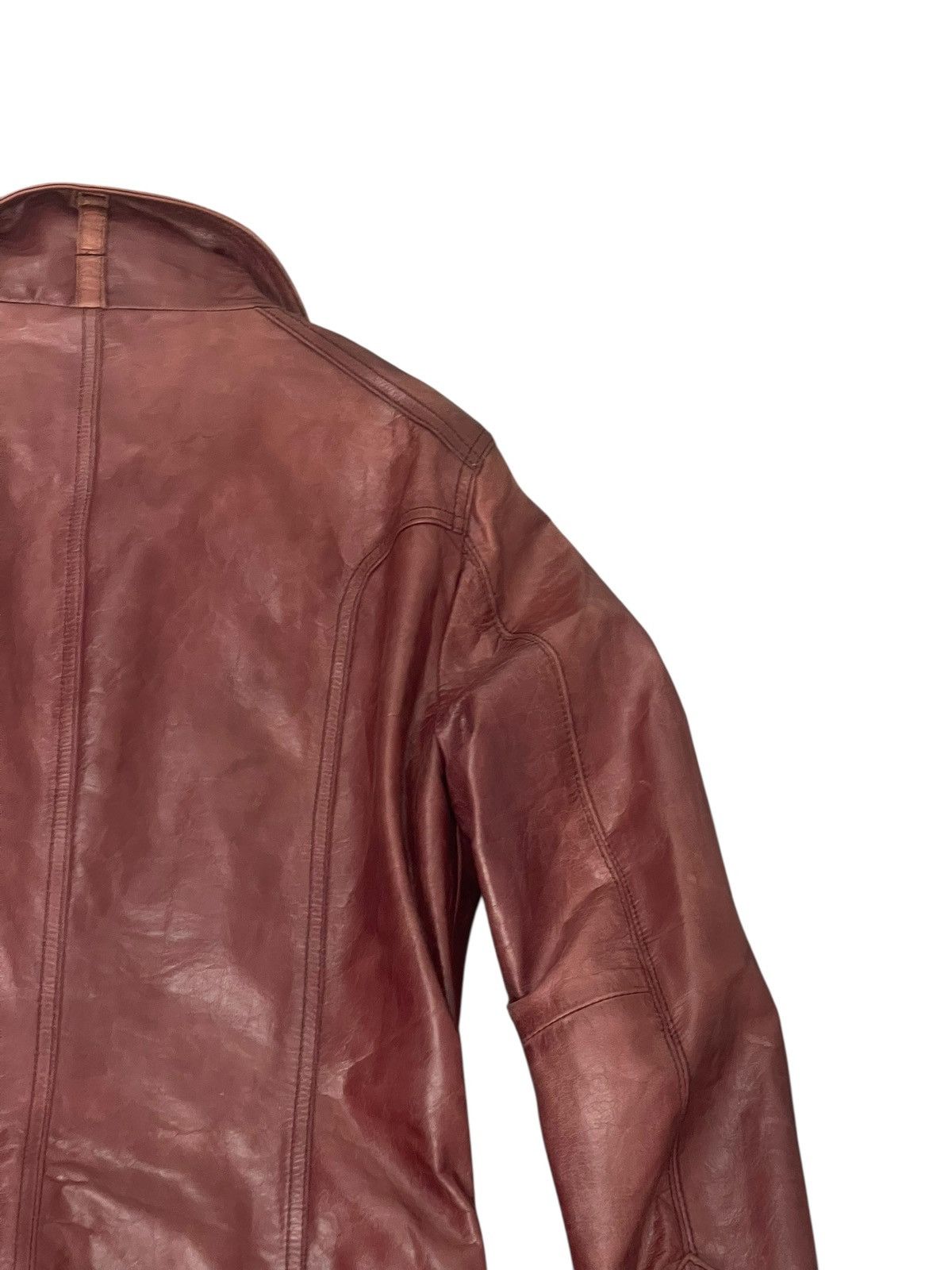 Tornado Mart Cow Hide Leather Jacket Tornado Mart Slim Dark Marroon 6🟩8 Size US M / EU 48-50 / 2 - 12 Thumbnail