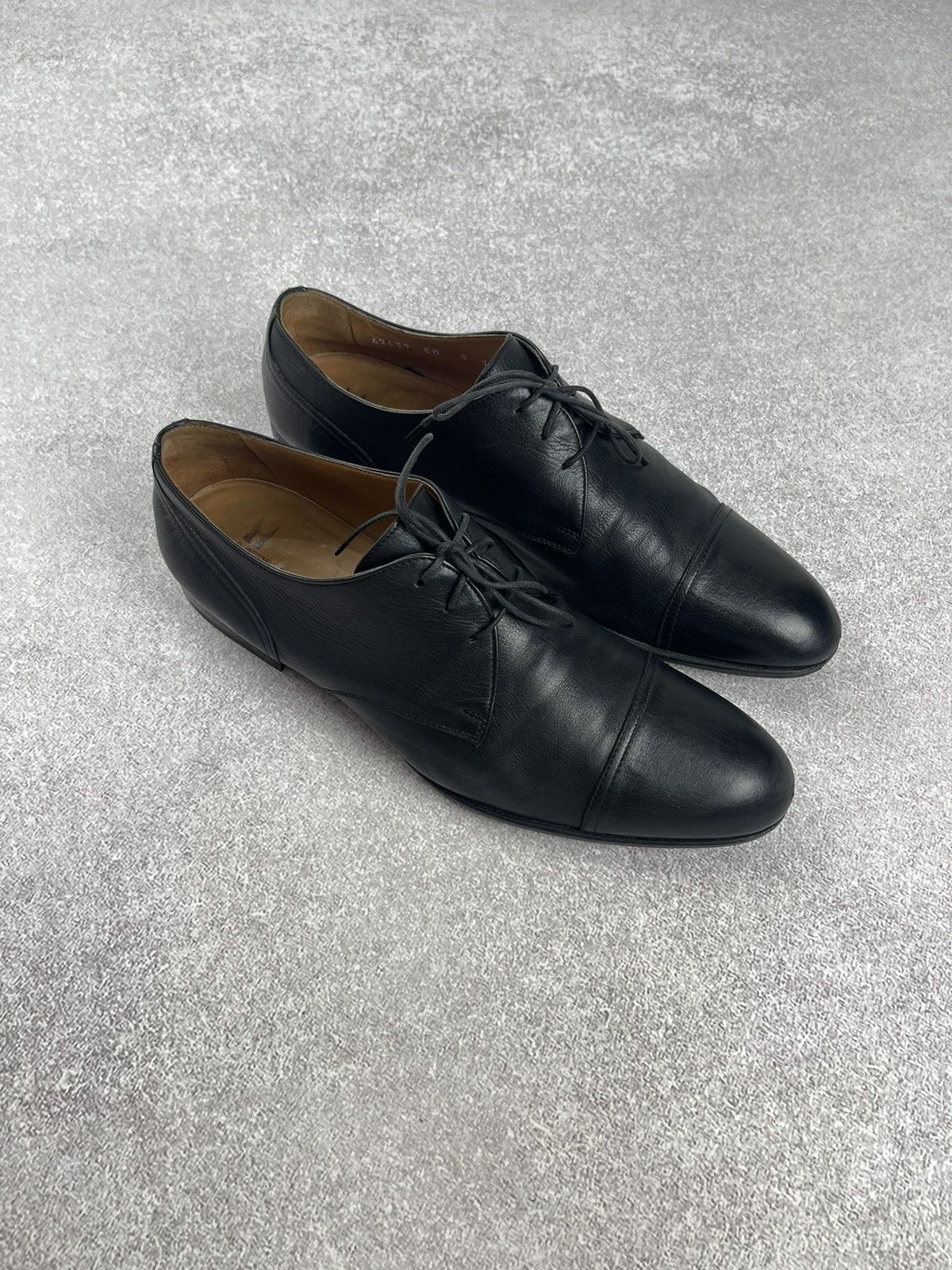 Moreschi Moreschi Leather Black Derby Classic Shoes Size US 10 Size US 10 / EU 43 - 3 Thumbnail