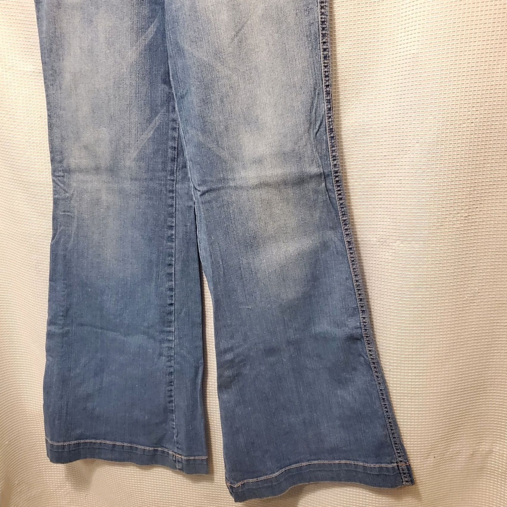 Vintage VINTAGE Paris Blues Jeans Y2K 90s light wash button fly 100% cotton Faded Flare Size 34" / US 12 / IT 48 - 6 Thumbnail