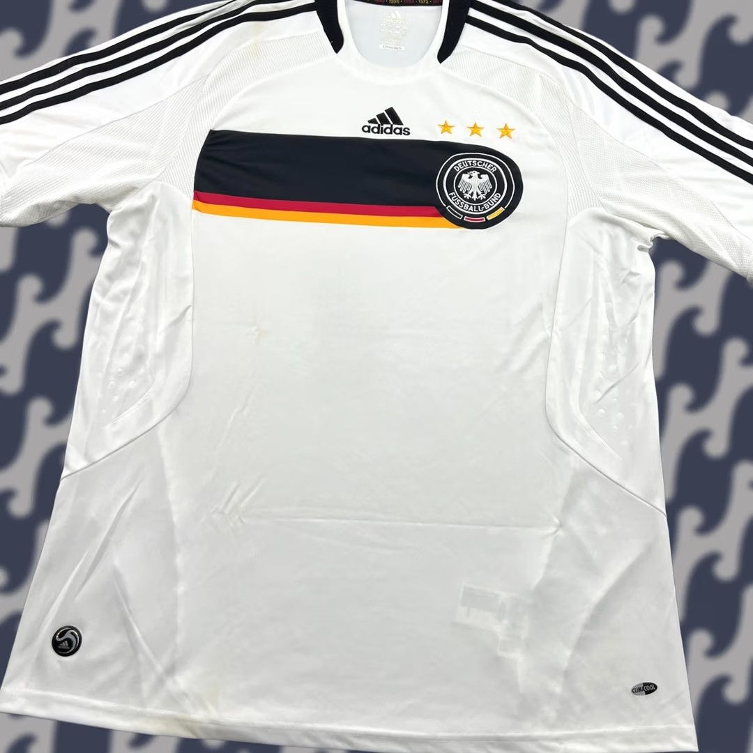 Adidas adidas Germany 2008 2009 Home Mens Football Jersey Shirt XL White Camiseta Short Sleeve Jersey Mens Football Shirt White Adidas Size US L / EU 52-54 / 3 - 1 Thumbnail