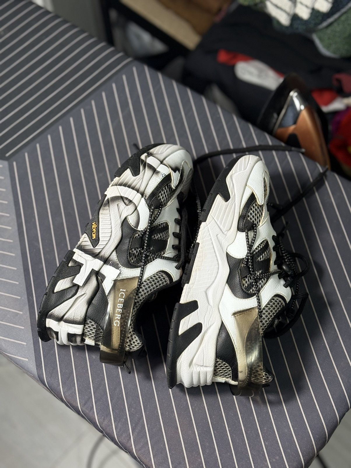 Iceberg Iceberg Kakkoii Sneakers EU 36 White Black Vibram Chunky Y2K Size US 6 / IT 36 - 7 Thumbnail
