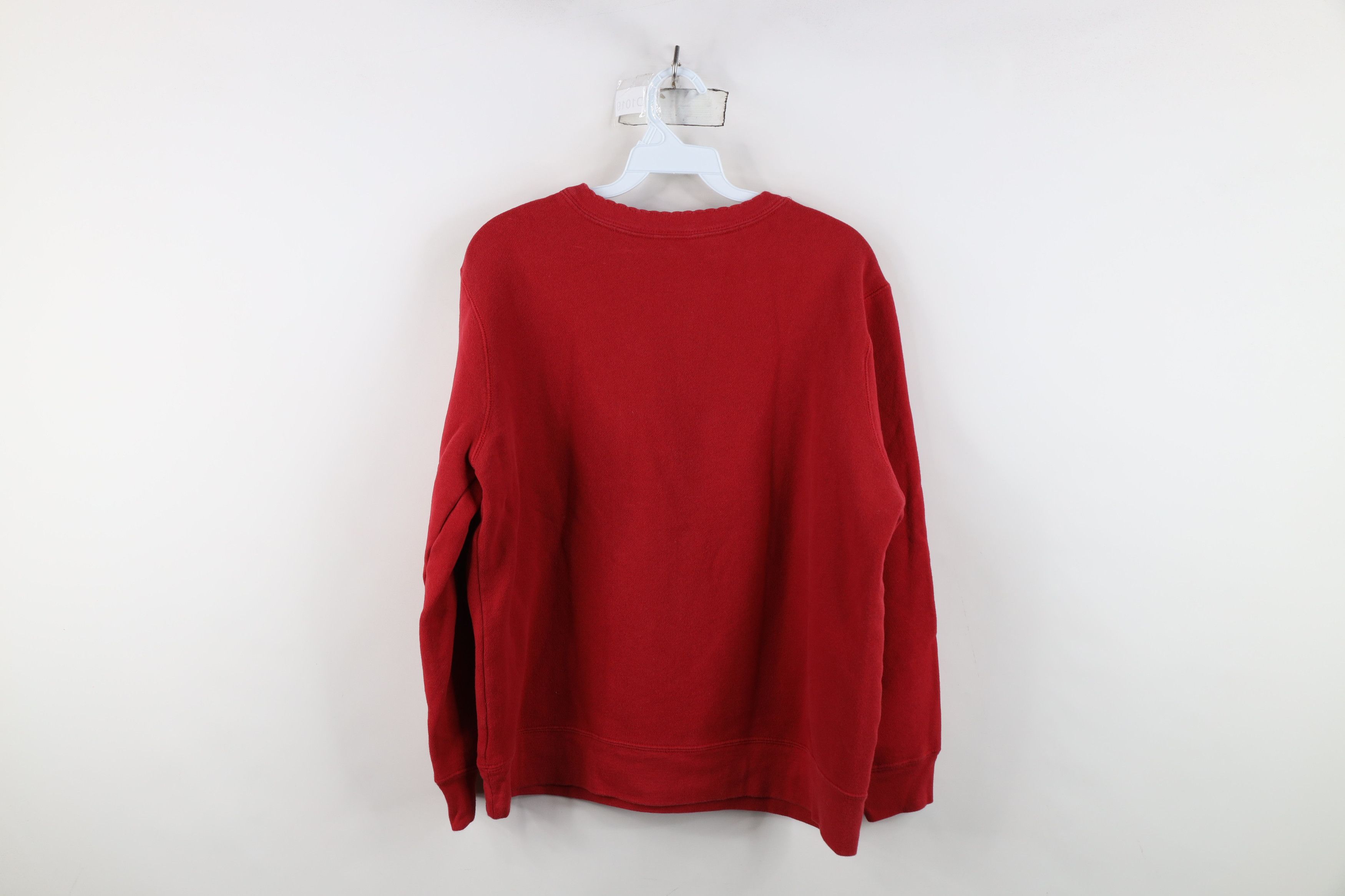 Vintage Vintage 90s Cat Kitten Bell Heart Crewneck Sweatshirt Red Size L / US 10 / IT 46 - 12 Thumbnail